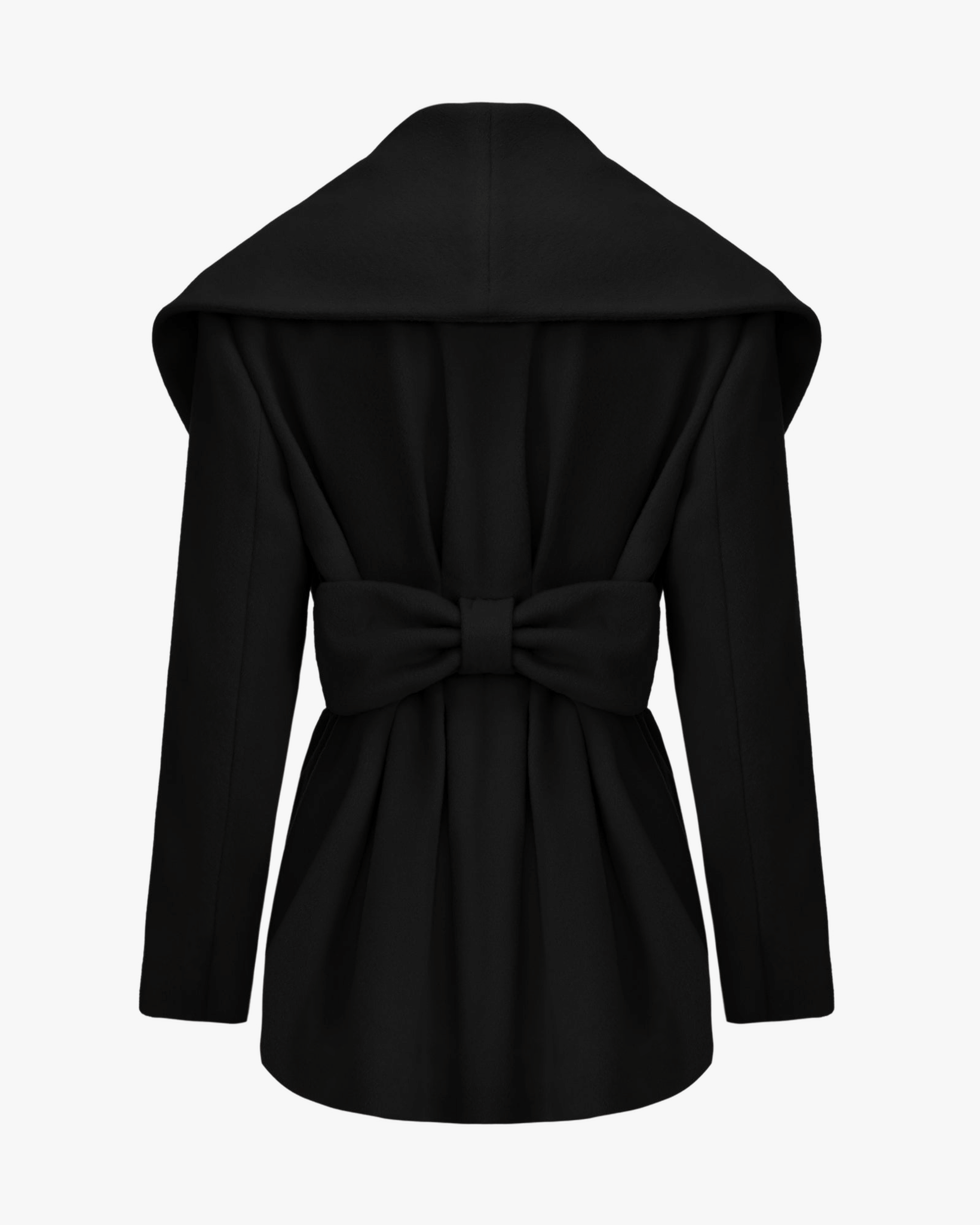 Victoria Bow Coat (Black) made by Nana Jacqueline
