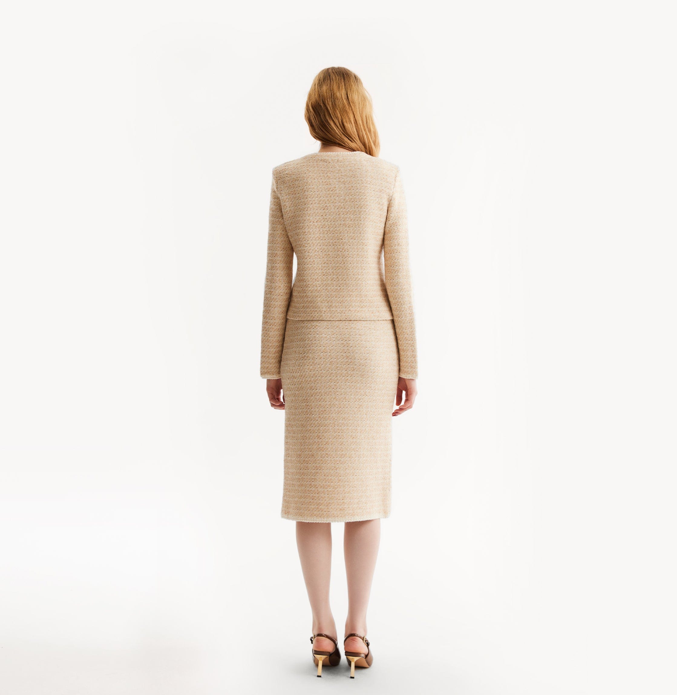 BOUCLÉ STRAIGHT SKIRT made by CRUSH Collection