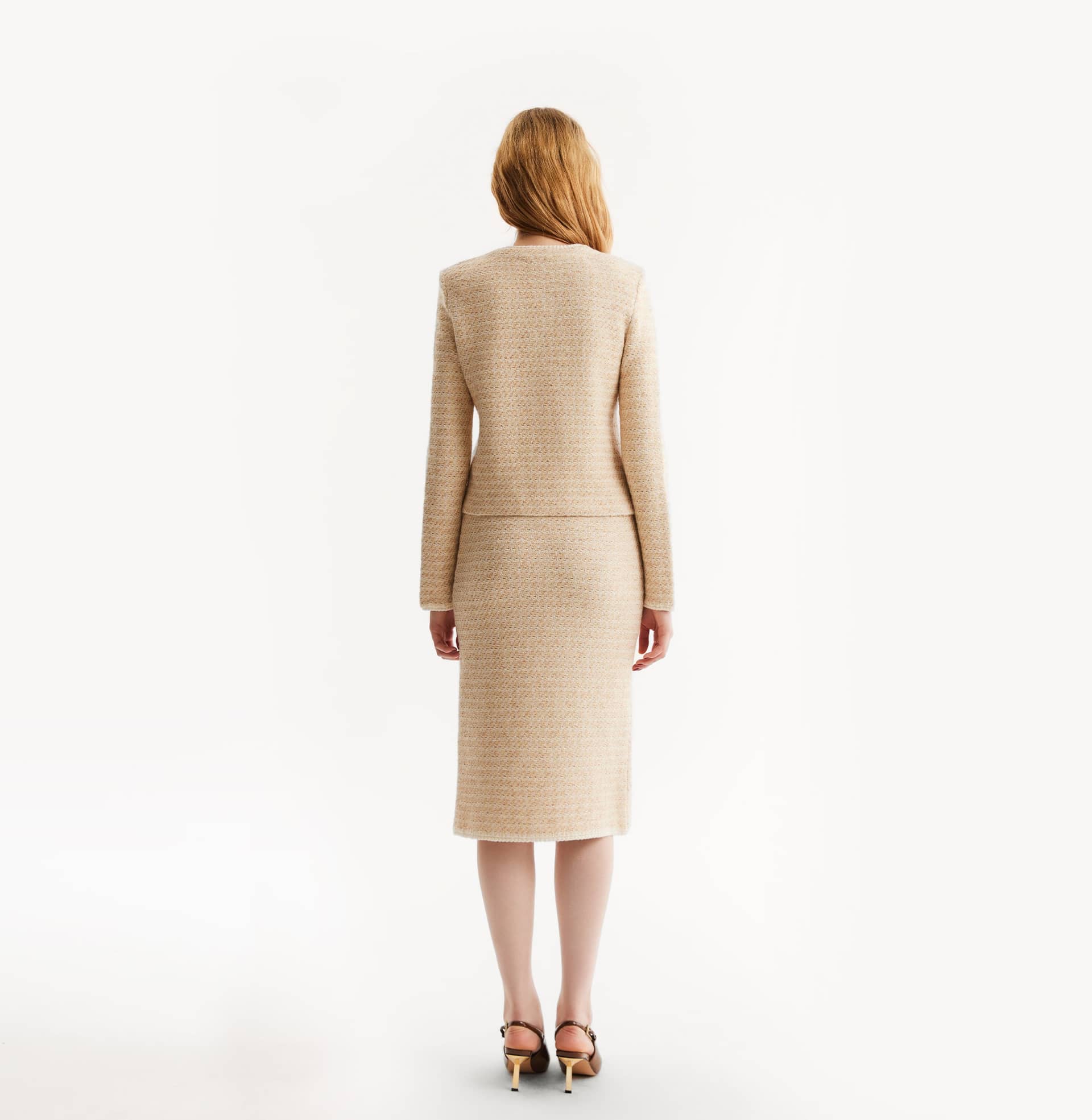 BOUCLÉ STRAIGHT SKIRT made by CRUSH Collection