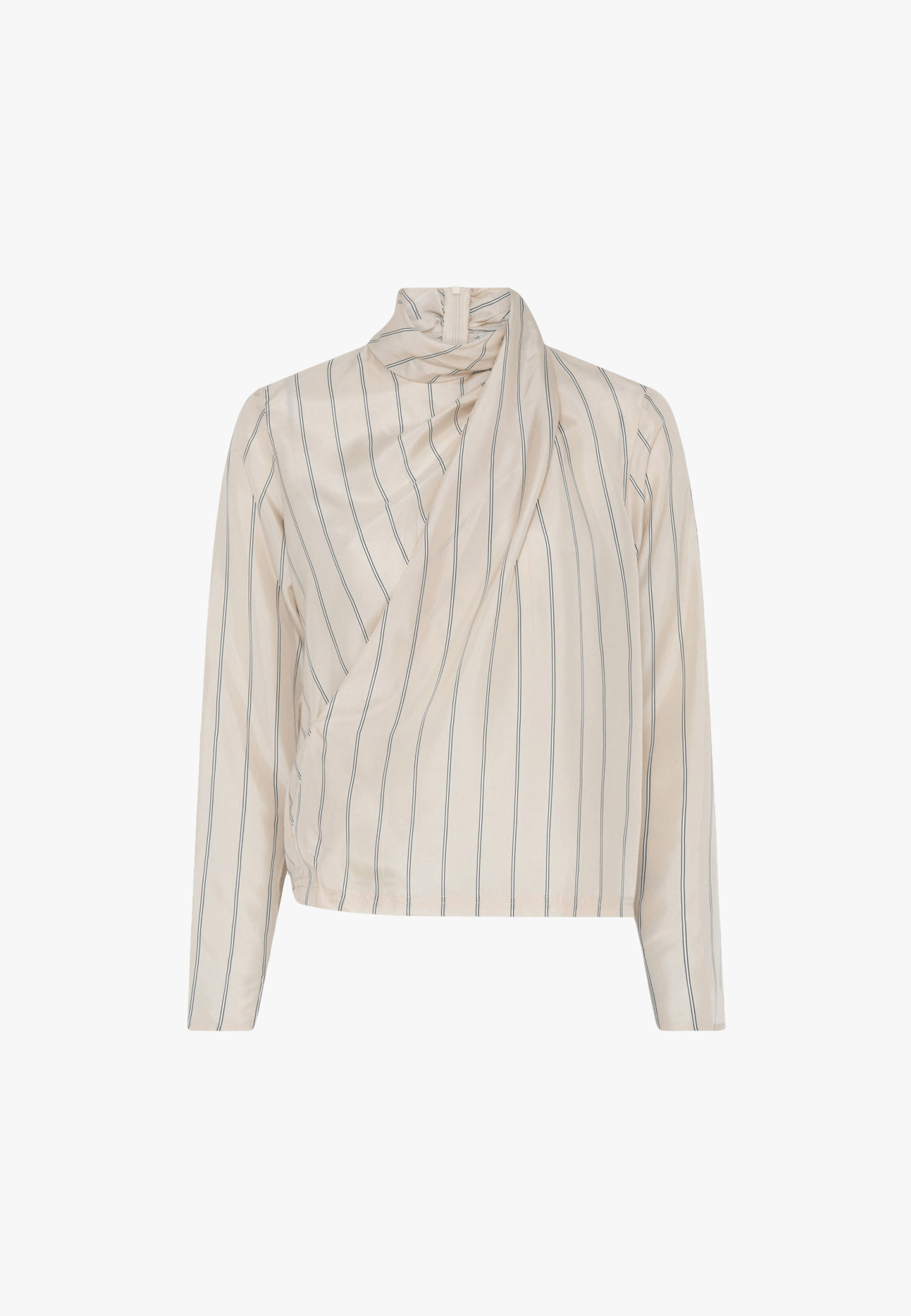 Chelsea Blouse - Creme Stripe in Beige made by HERSKIND