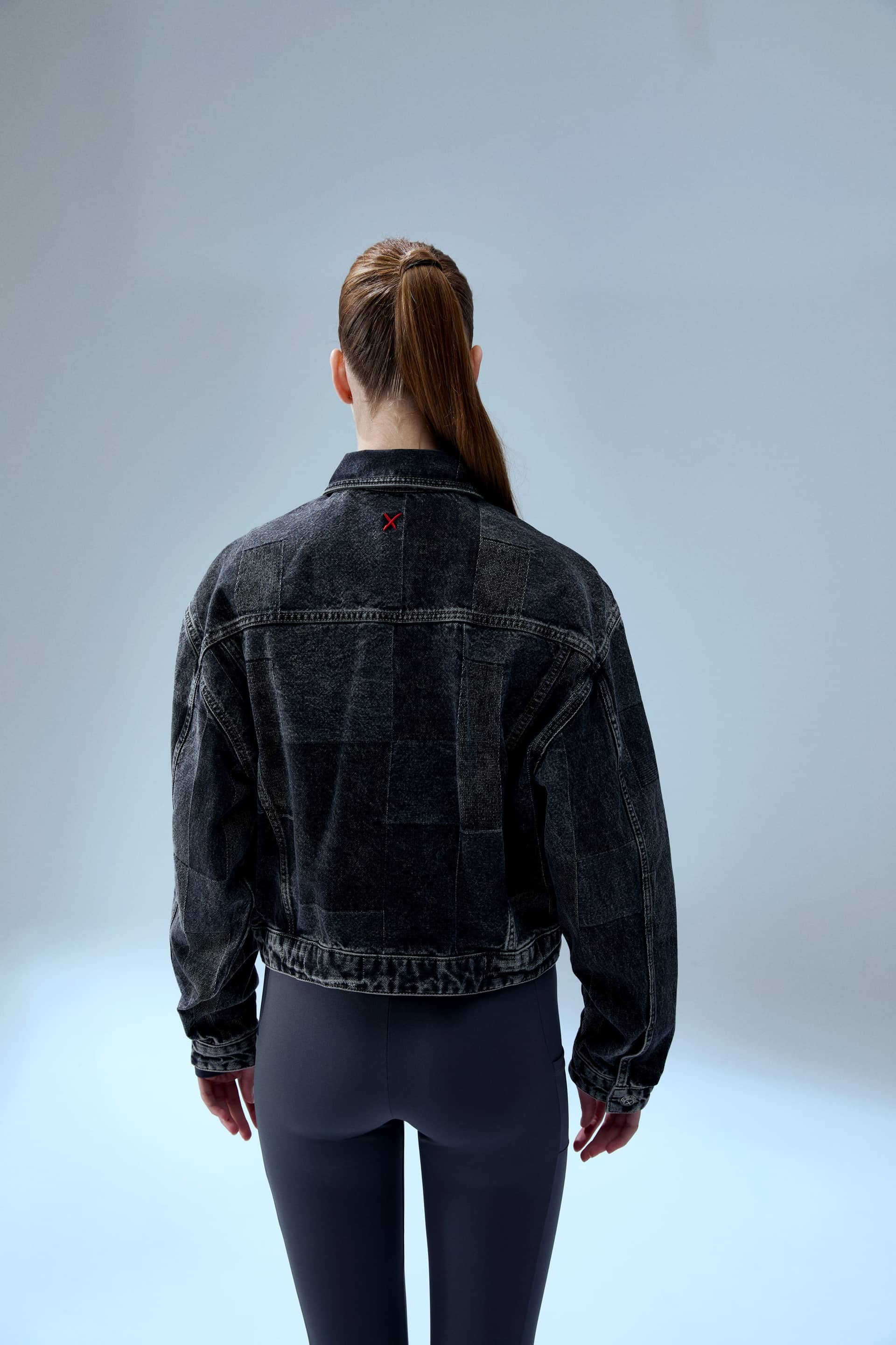 YOUR *ITCH COLORBLOCKED DENIM JACKET - JET BLACK made by PCFG