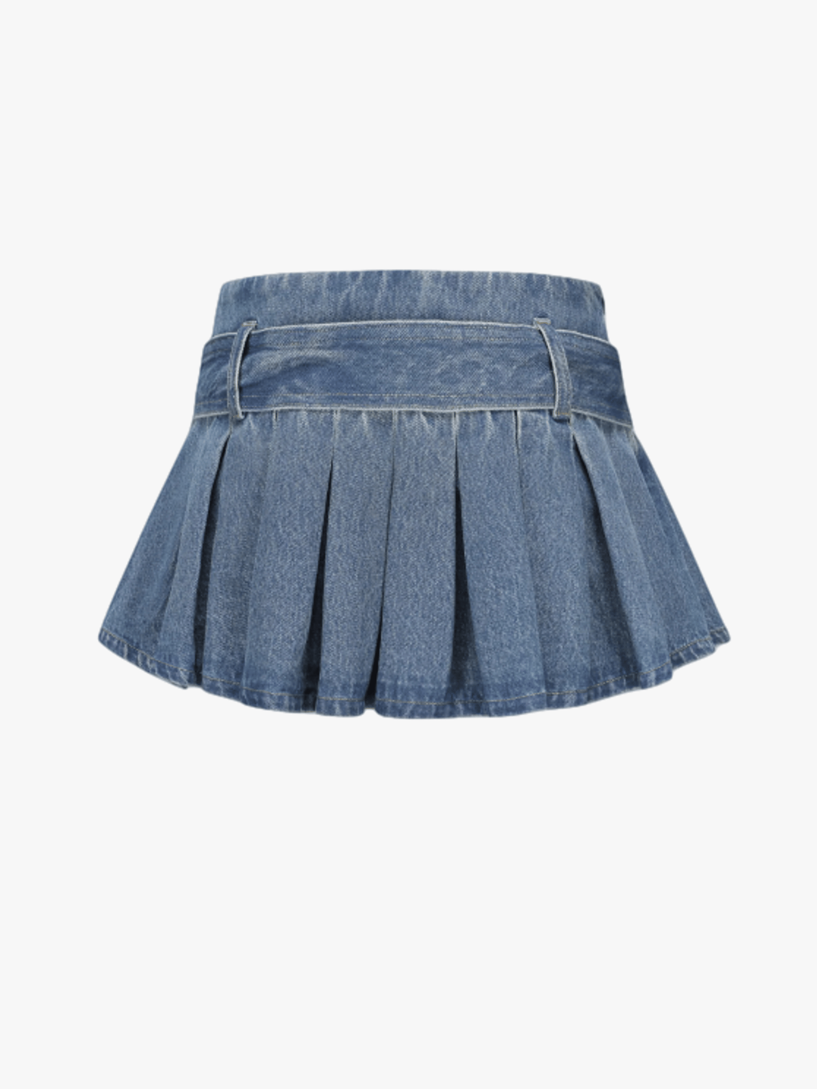 Teresa Mini Skirt (Denim) (Final Sale) in Blue made by Nana Jacqueline
