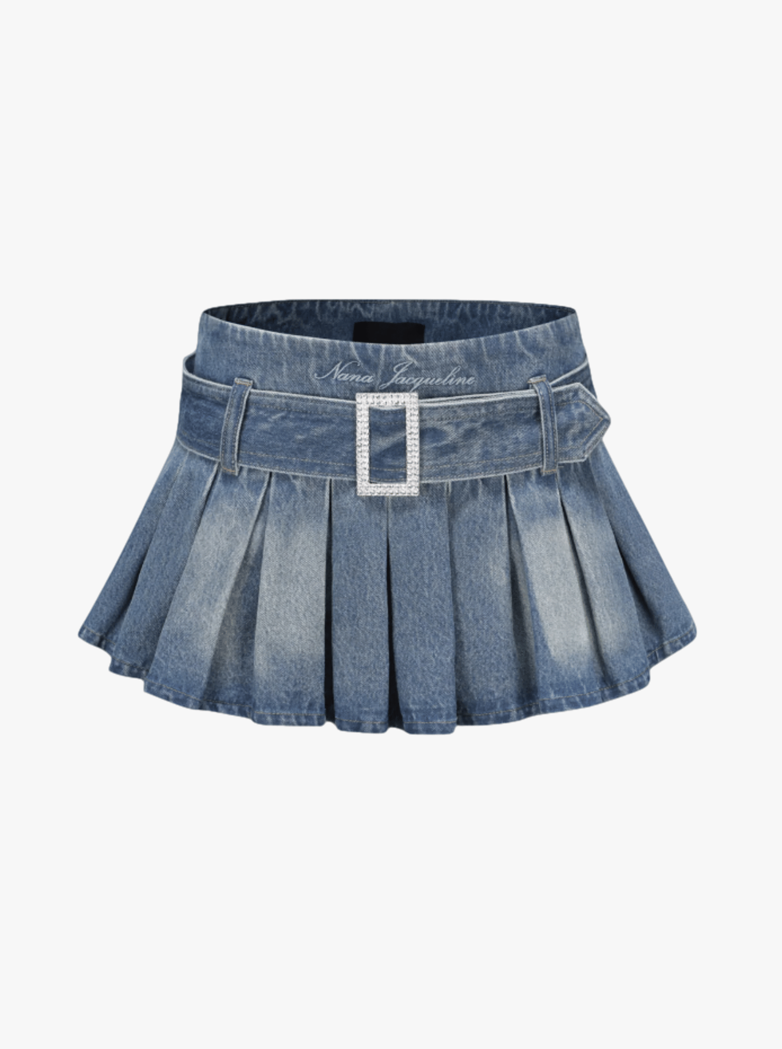 Teresa Mini Skirt (Denim) (Final Sale) in Blue made by Nana Jacqueline