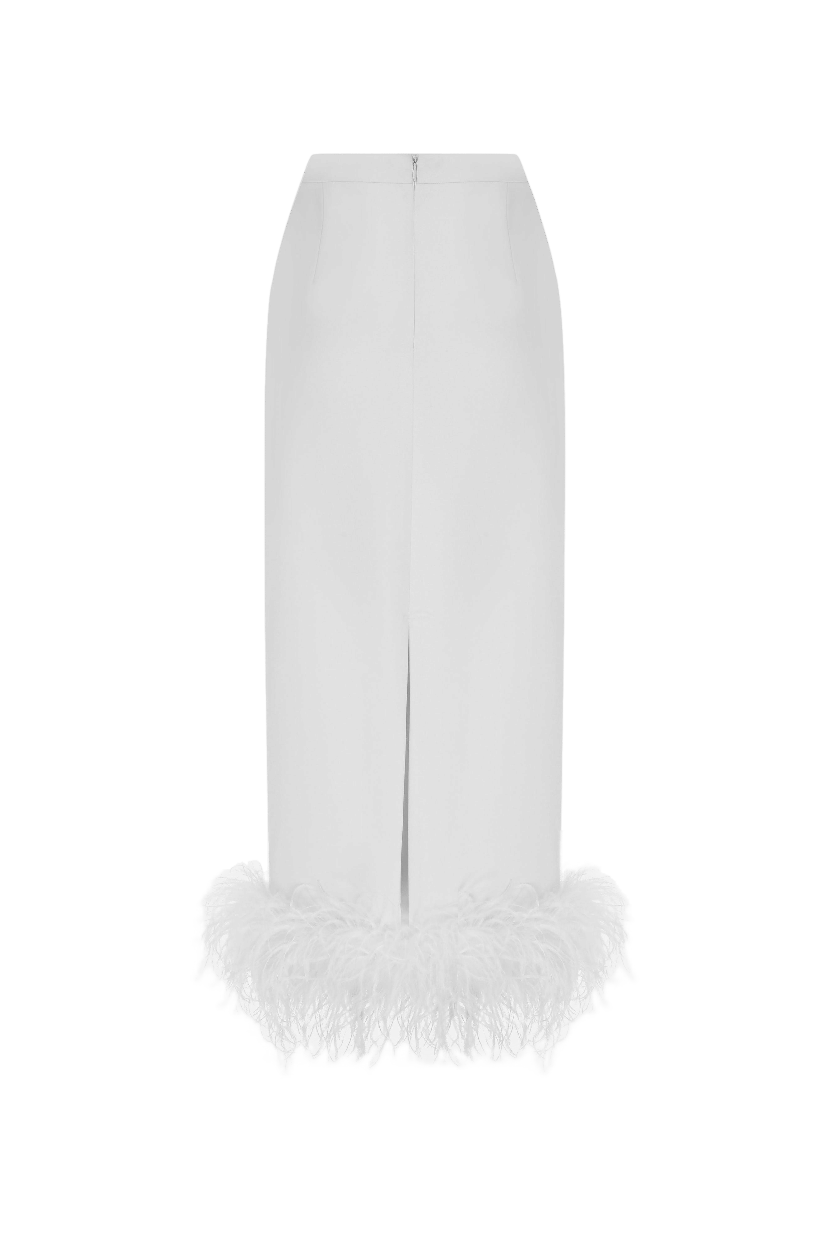 Donna - Midi Skirt With Ostrich made by ILA