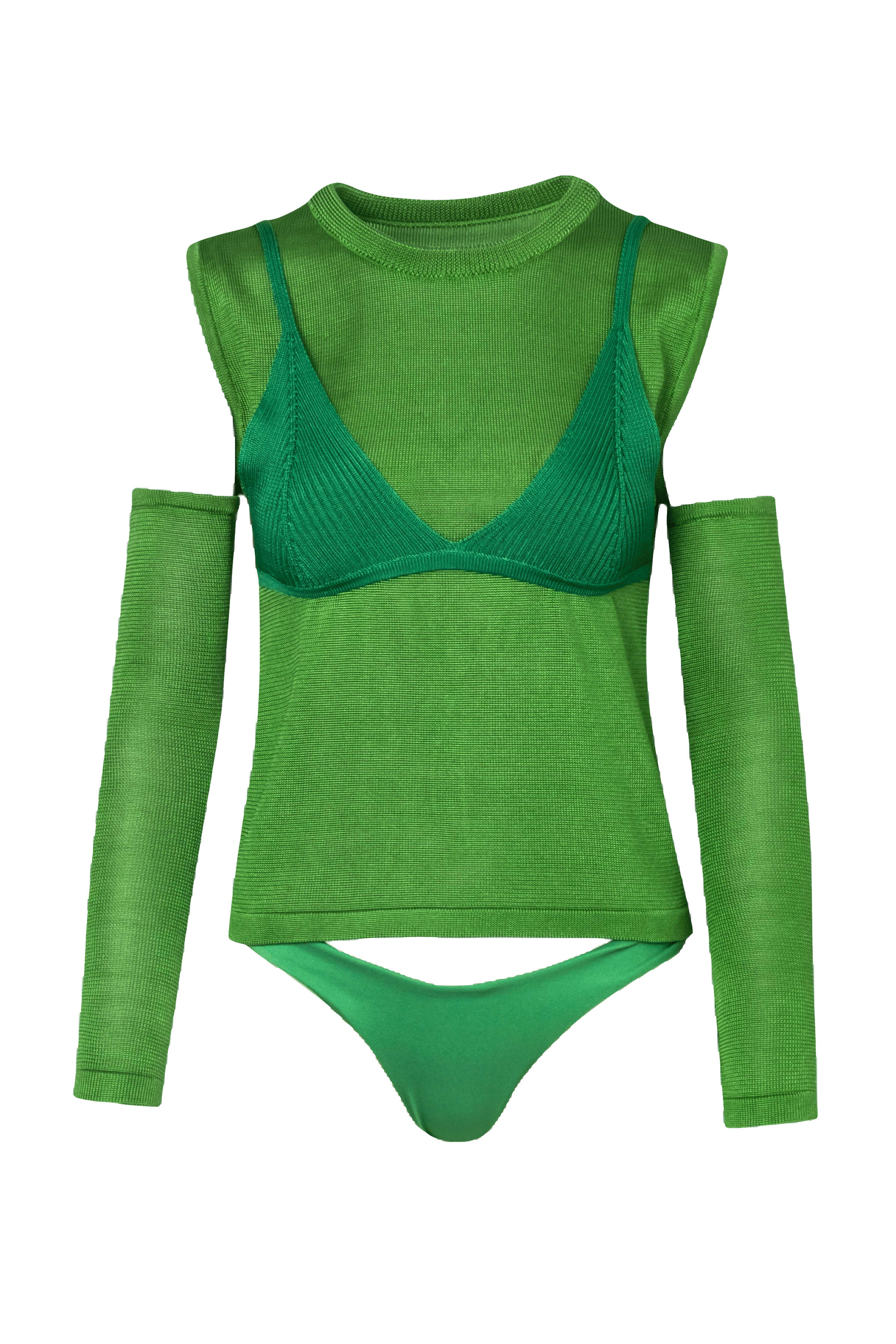 Waist Top in Green made by BAOBAB