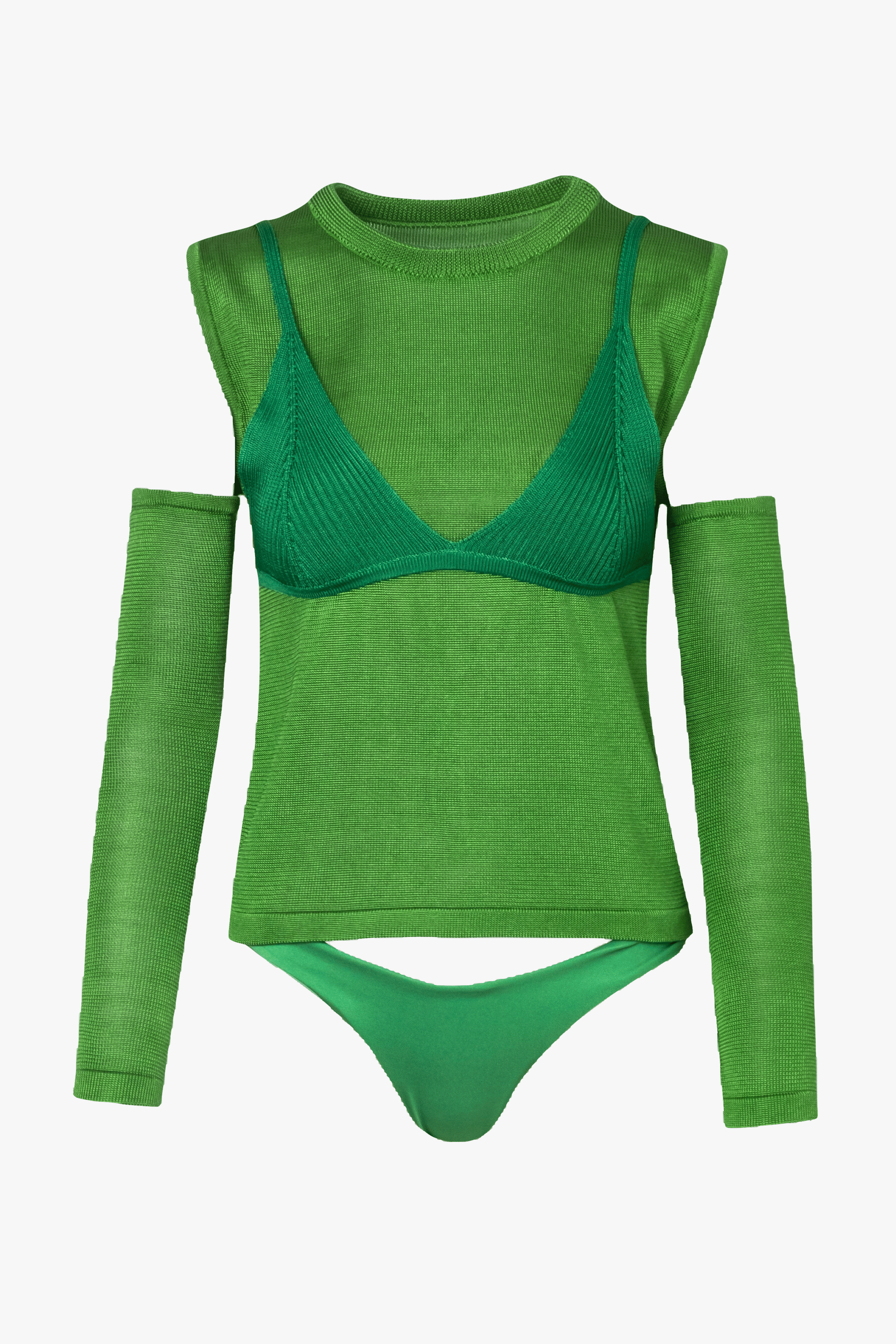 Waist Top in Green made by BAOBAB
