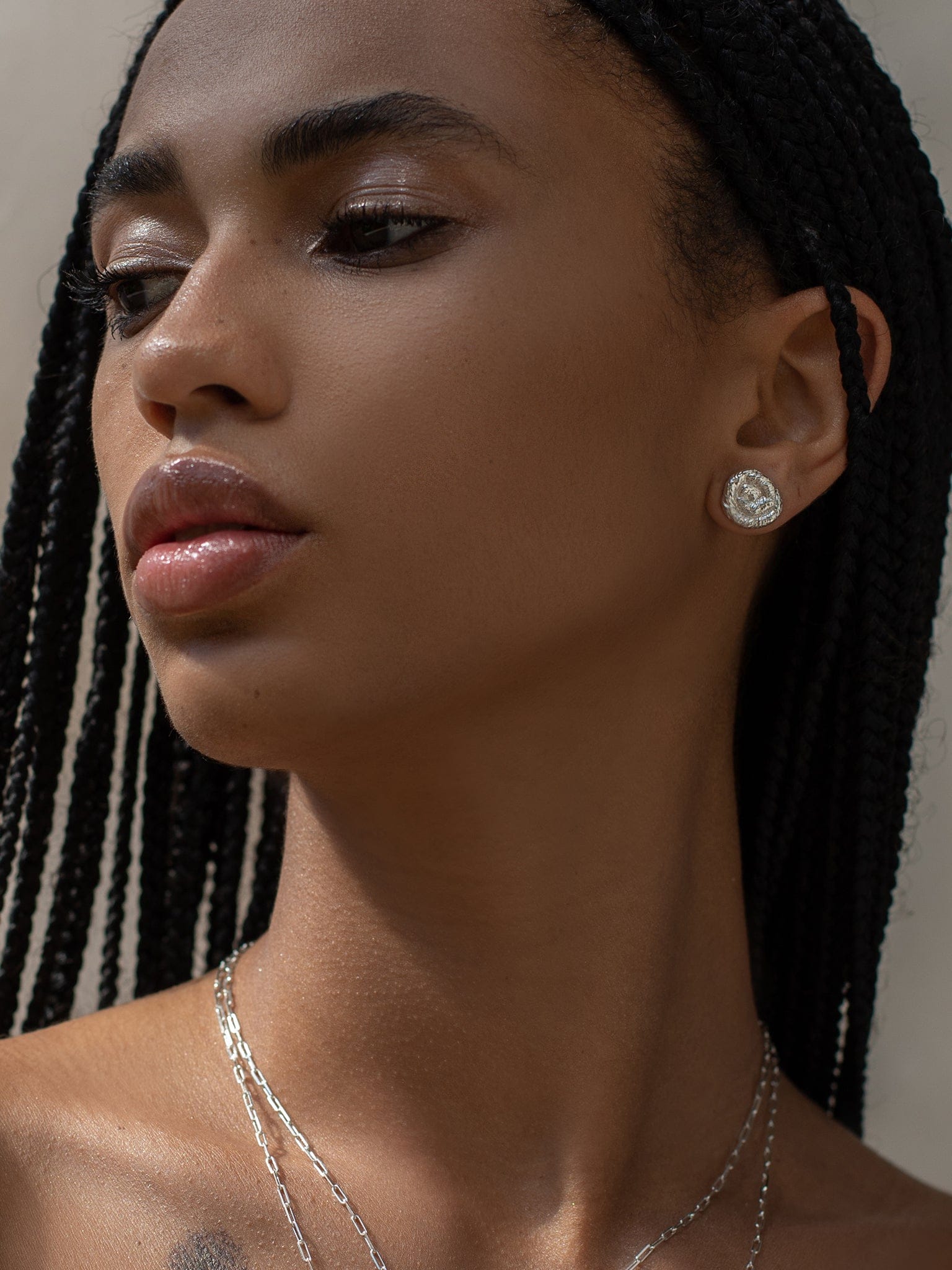 Nautilus Earrings Silver in Silver made by Eva Remenyi