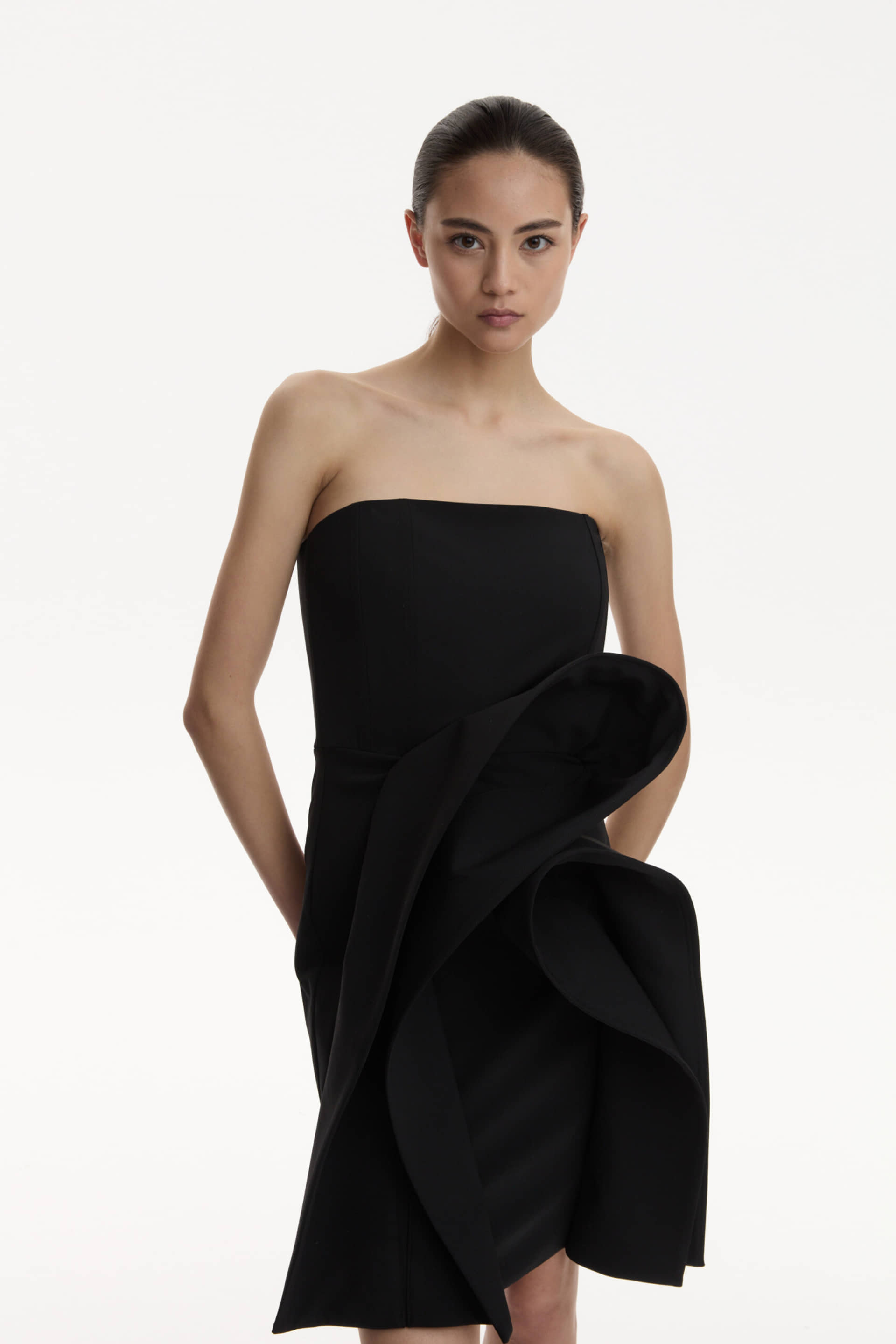 Short Corset Dress With Applicue At The Front made by YAVORSKA