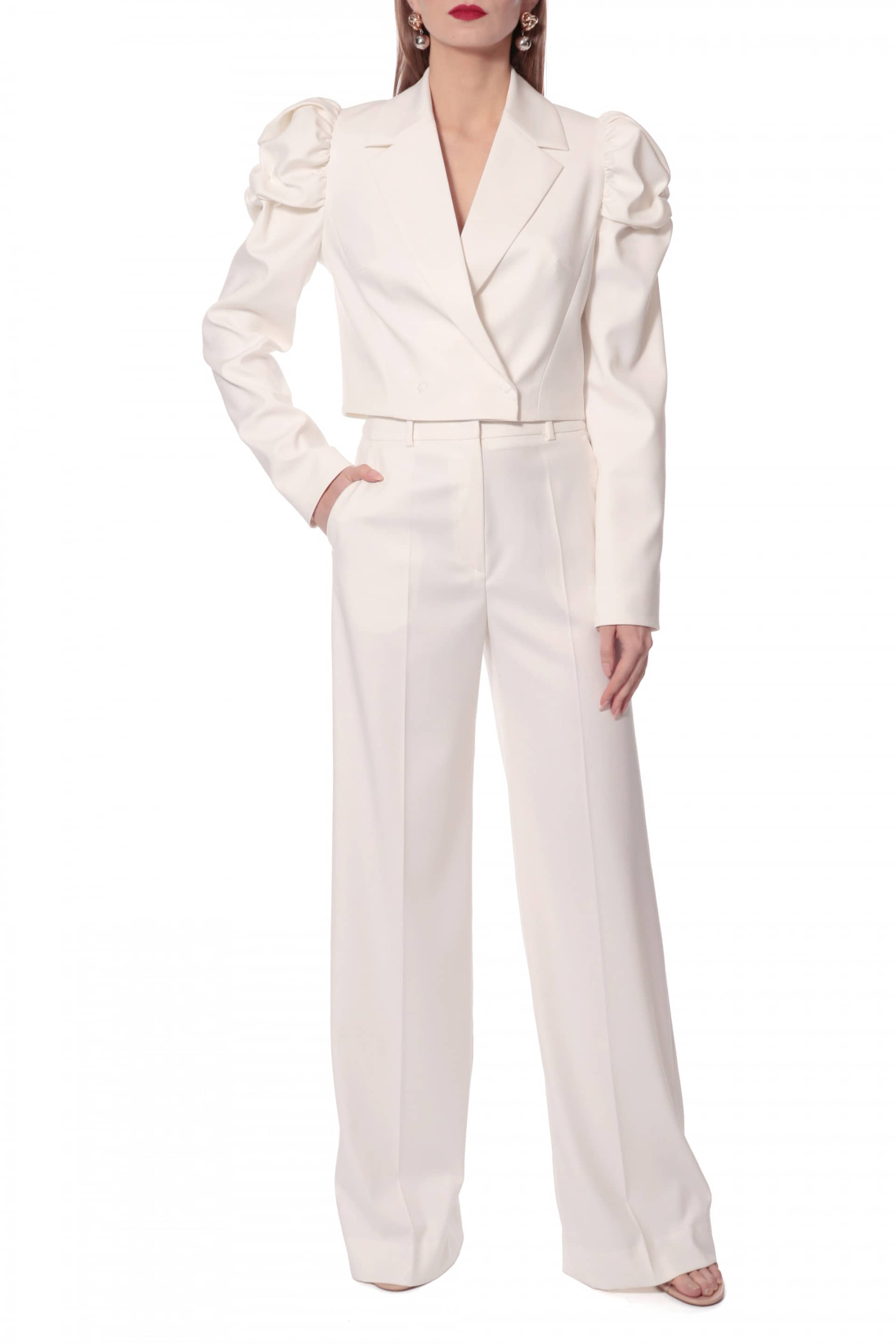 Pants Suzie Aesthetic White made by HALEWSKI