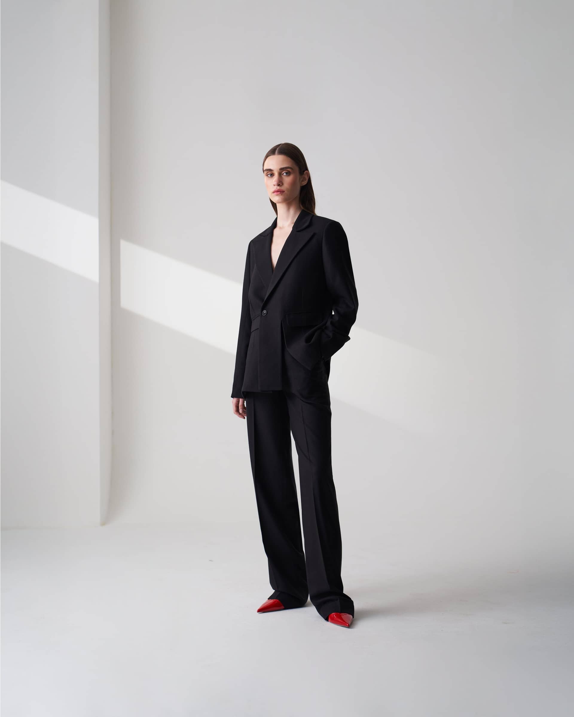 Wool Blend Twill Trousers made by Szabo Sihag