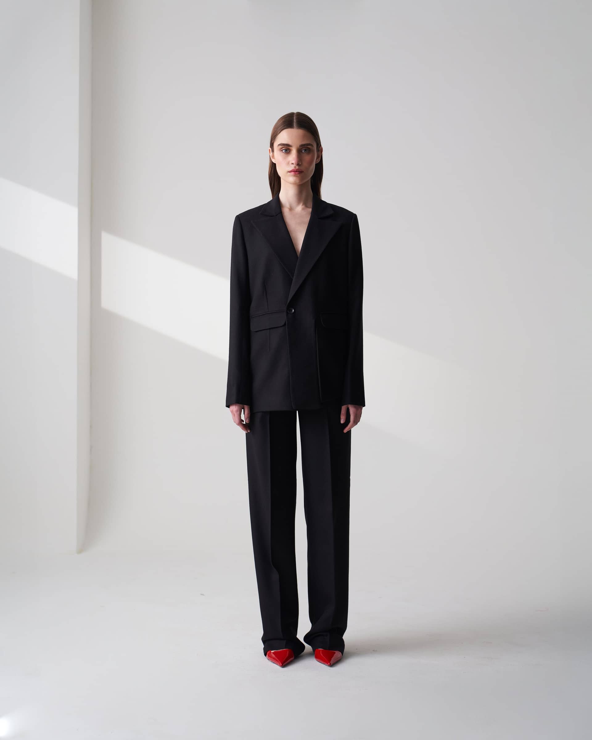 Wool Blend Twill Trousers made by Szabo Sihag