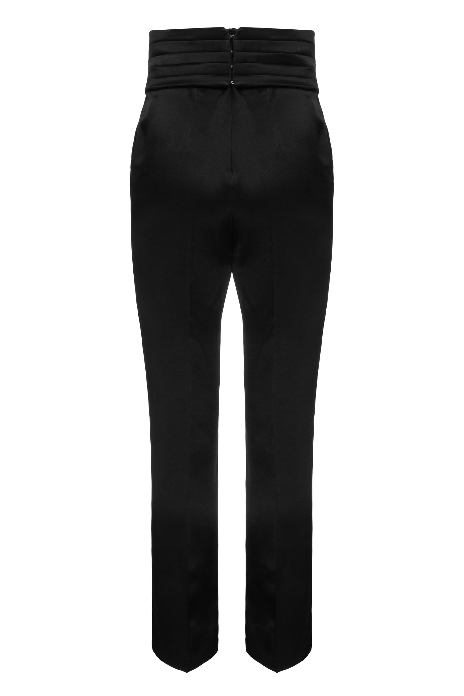 Satin Tuxedo Trousers made by Maria Kokhia