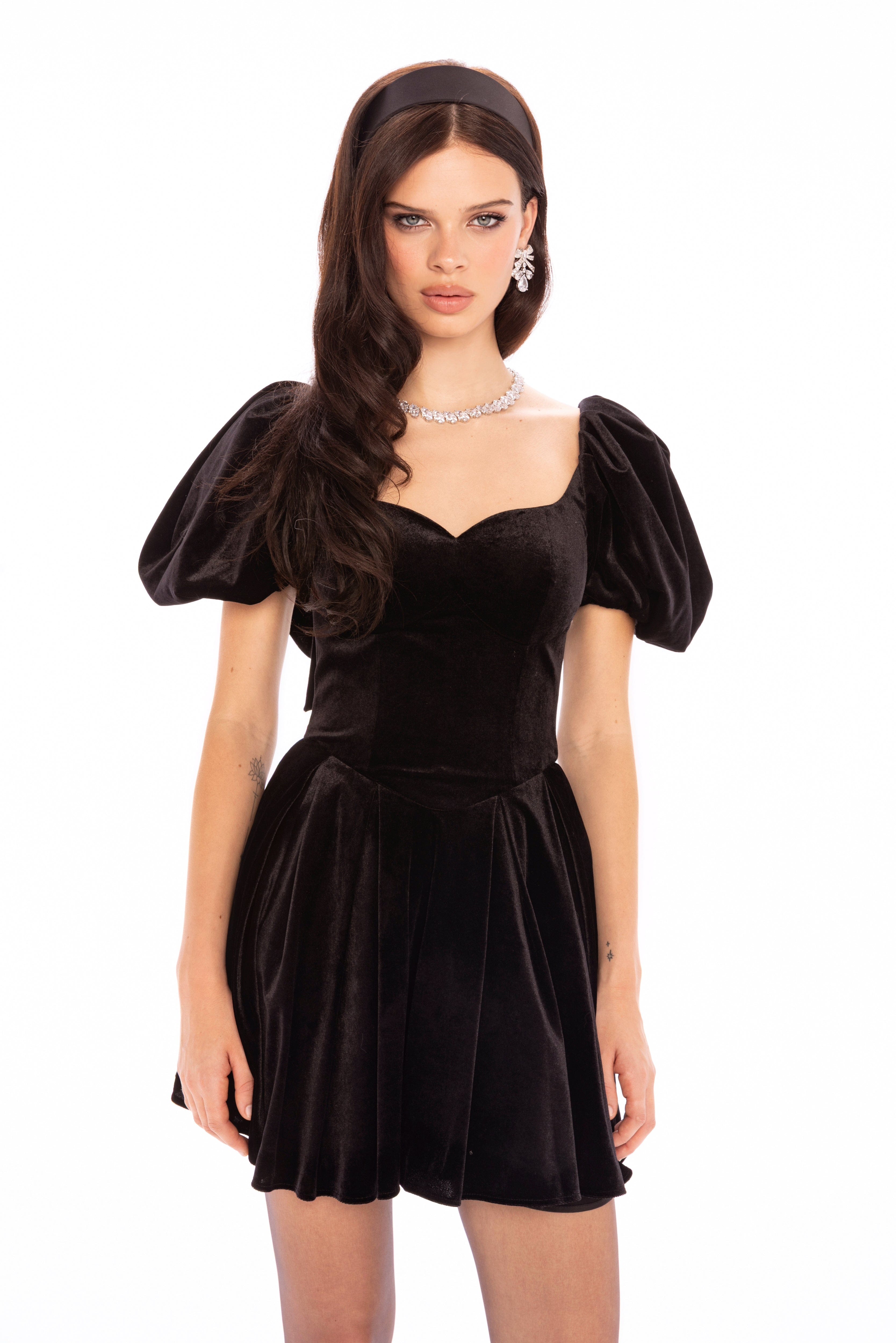 Lillian Velvet Mini Dress made by Nana Jacqueline