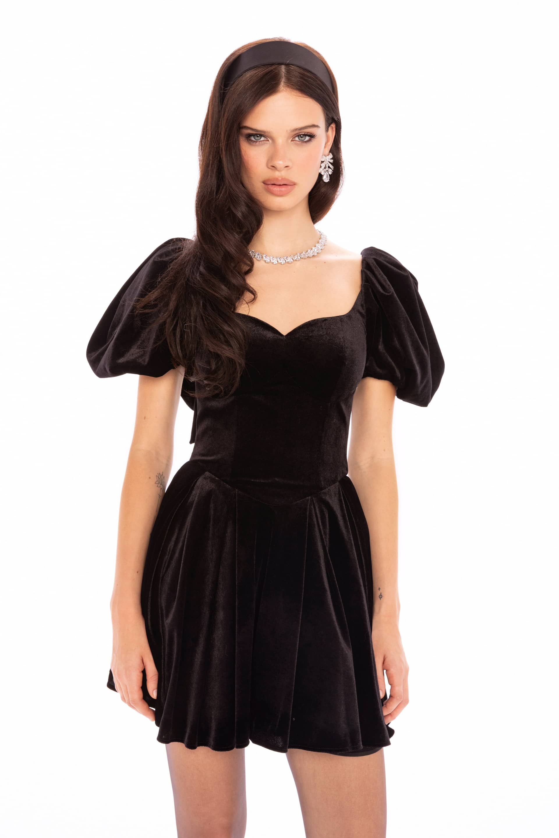 Lillian Velvet Mini Dress made by Nana Jacqueline