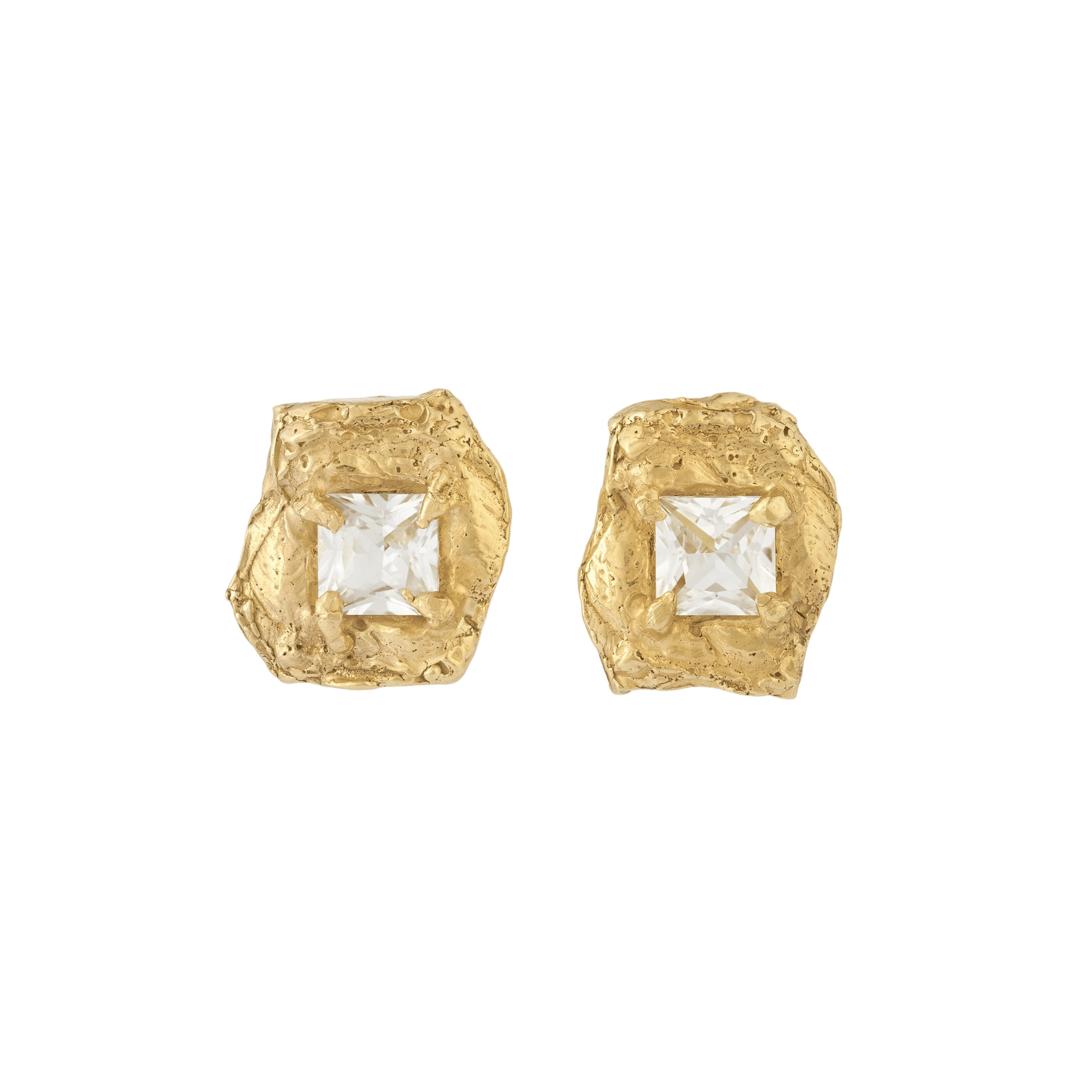 Deti White Sapphire Earrings made by Loveness Lee