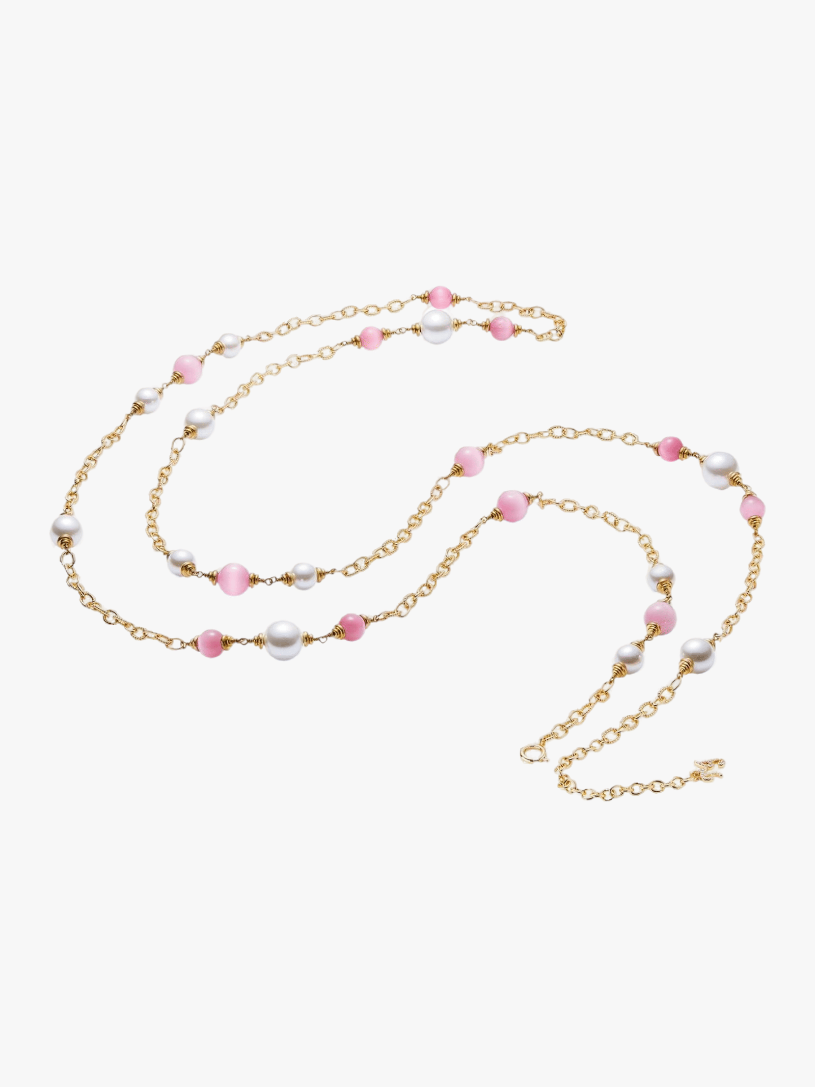 Isabella Pearl Necklace (Pink) in Gold made by Nana Jacqueline