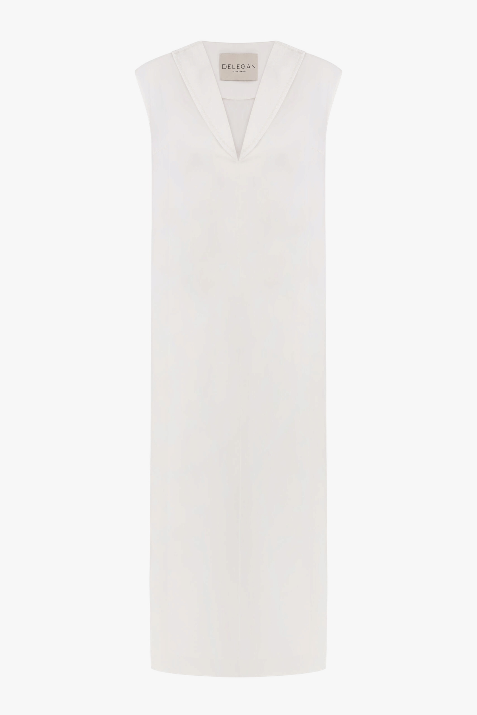 DRESS WITH EMBROIDERED COLLAR made by DELEGAN Clothes