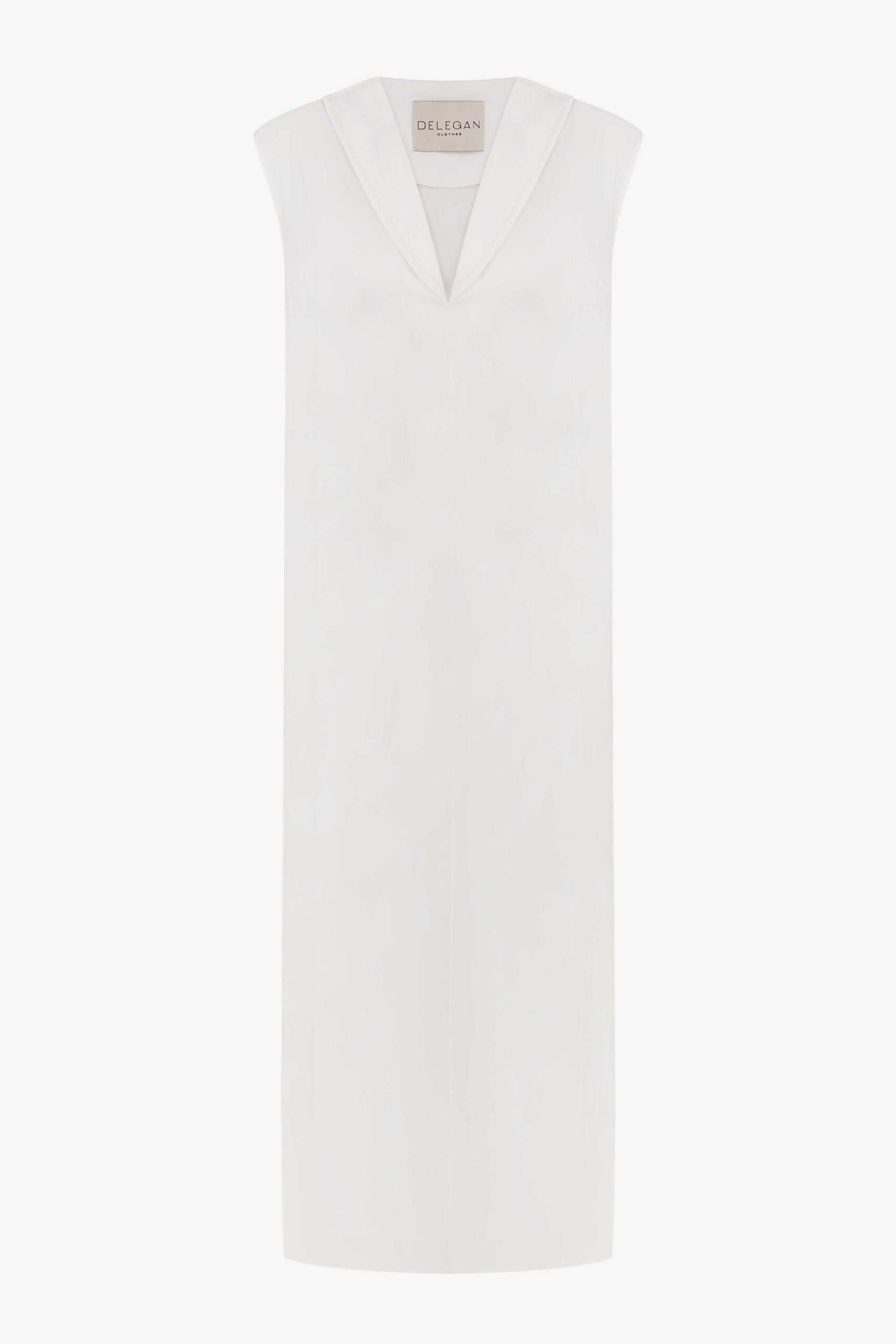 DRESS WITH EMBROIDERED COLLAR made by DELEGAN Clothes