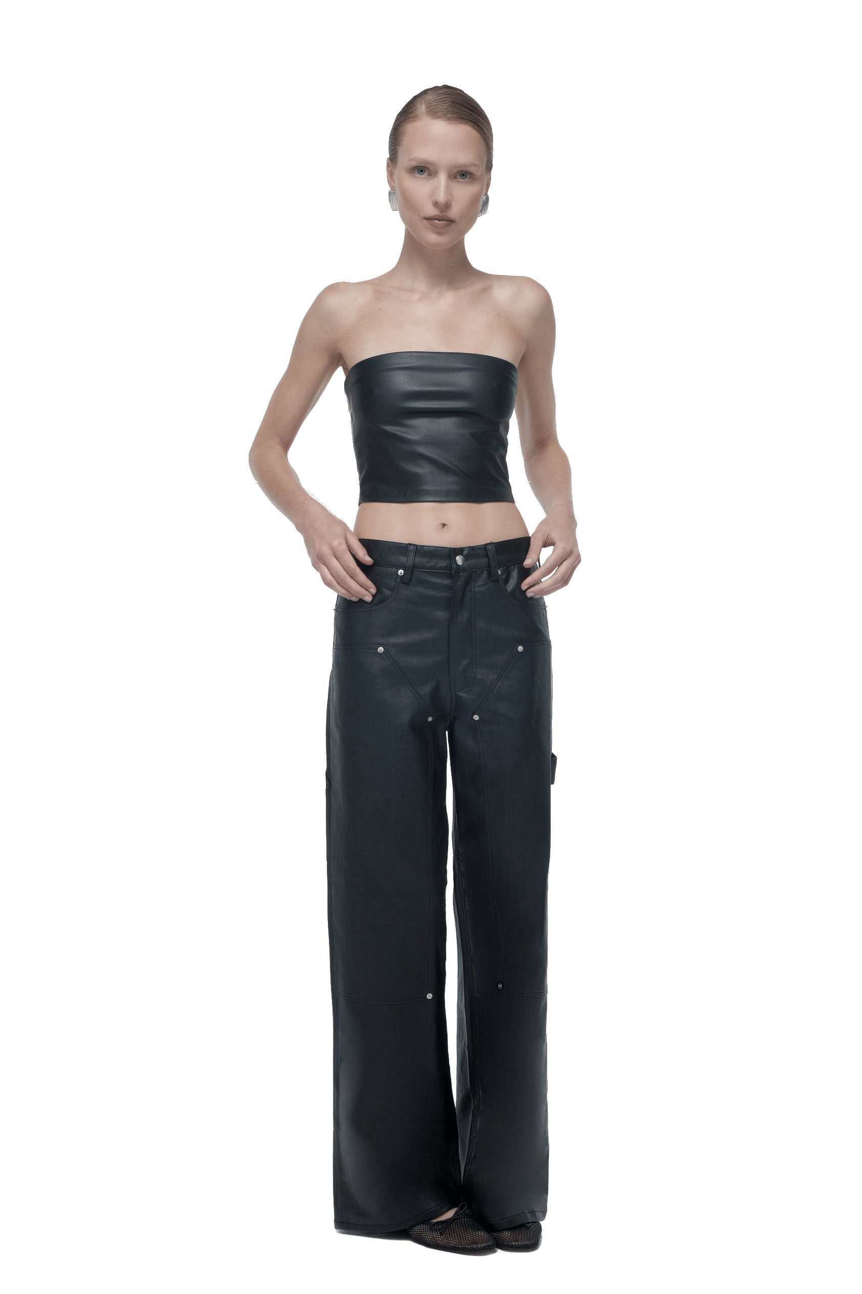 Vegan leather trousers made by AFTERHOURS