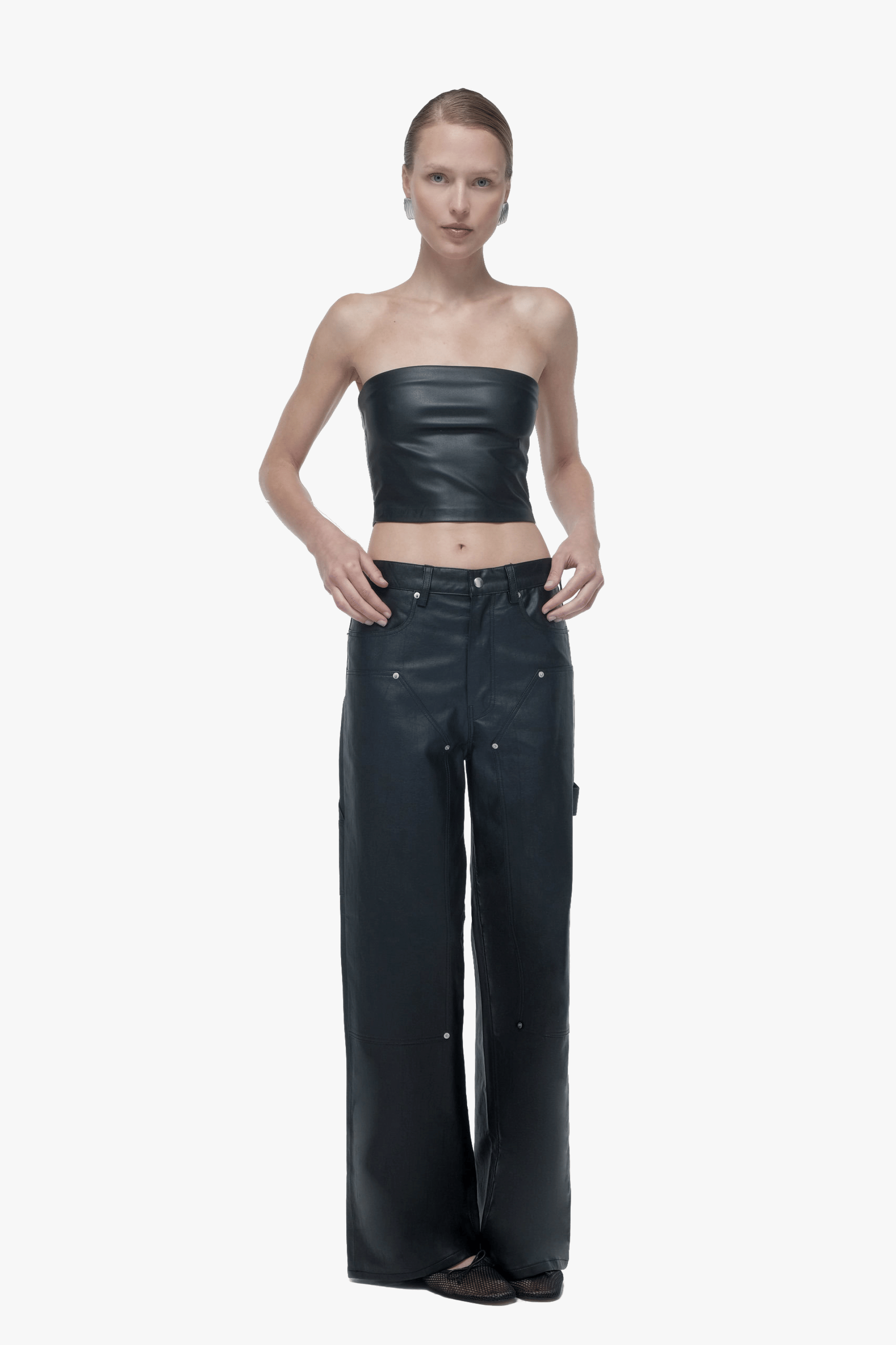 Vegan leather trousers made by AFTERHOURS