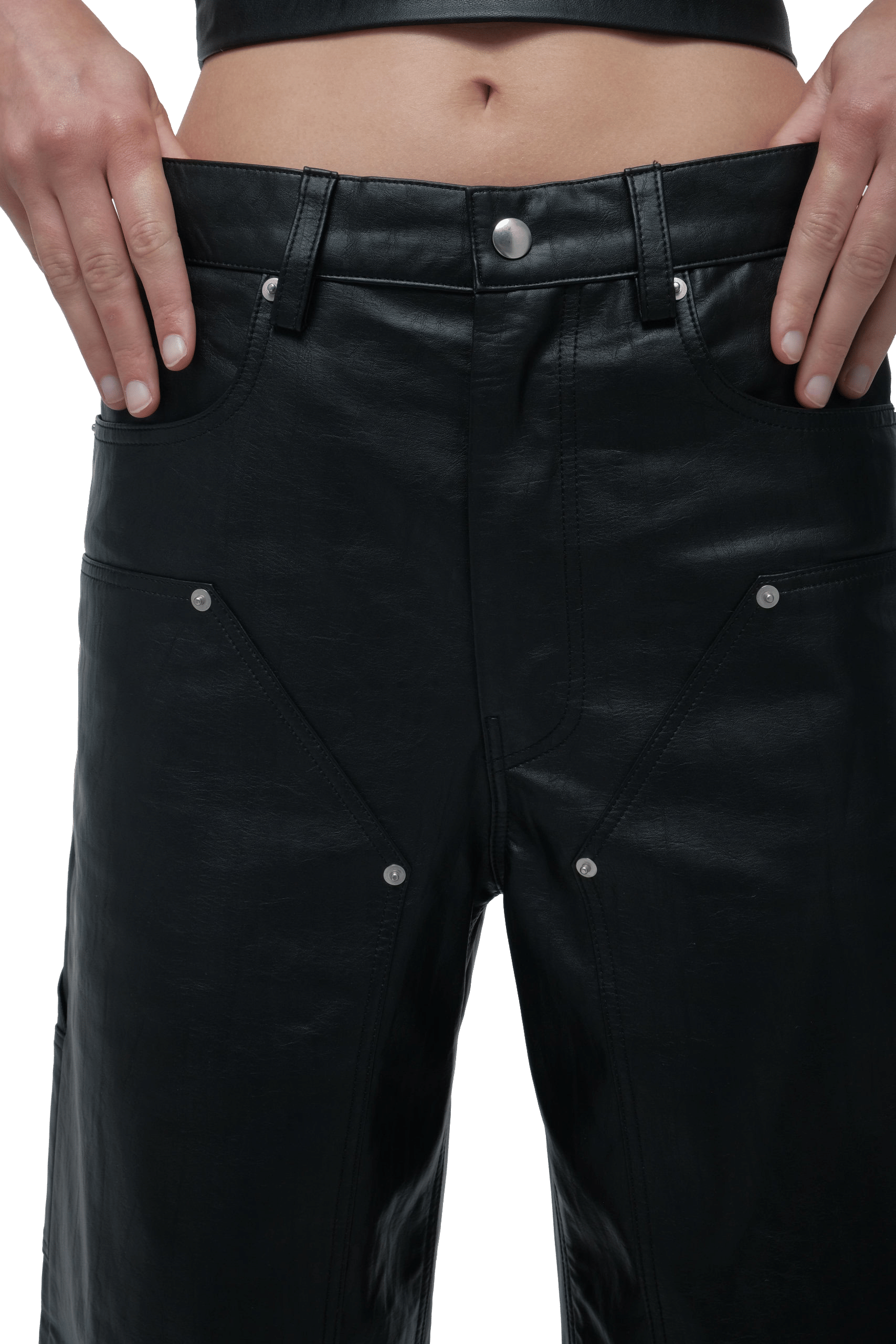 Vegan leather trousers made by AFTERHOURS