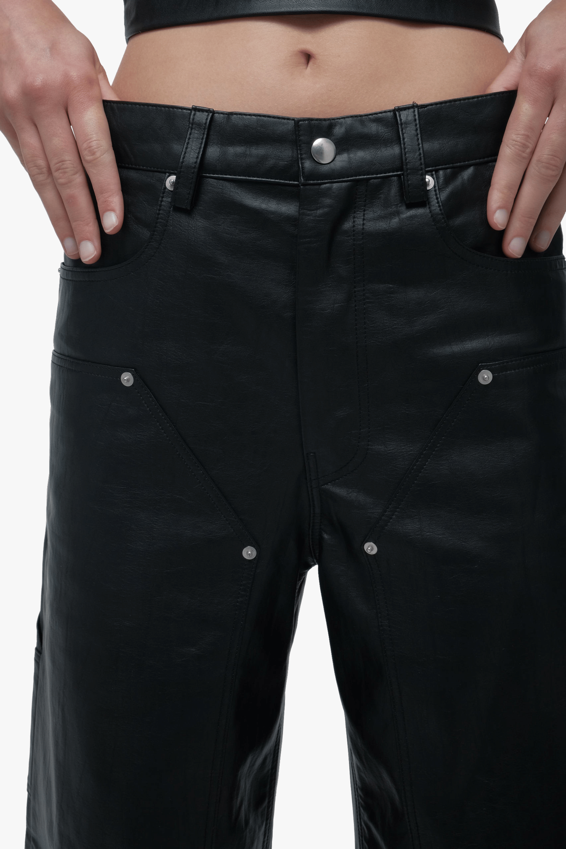 Vegan leather trousers made by AFTERHOURS