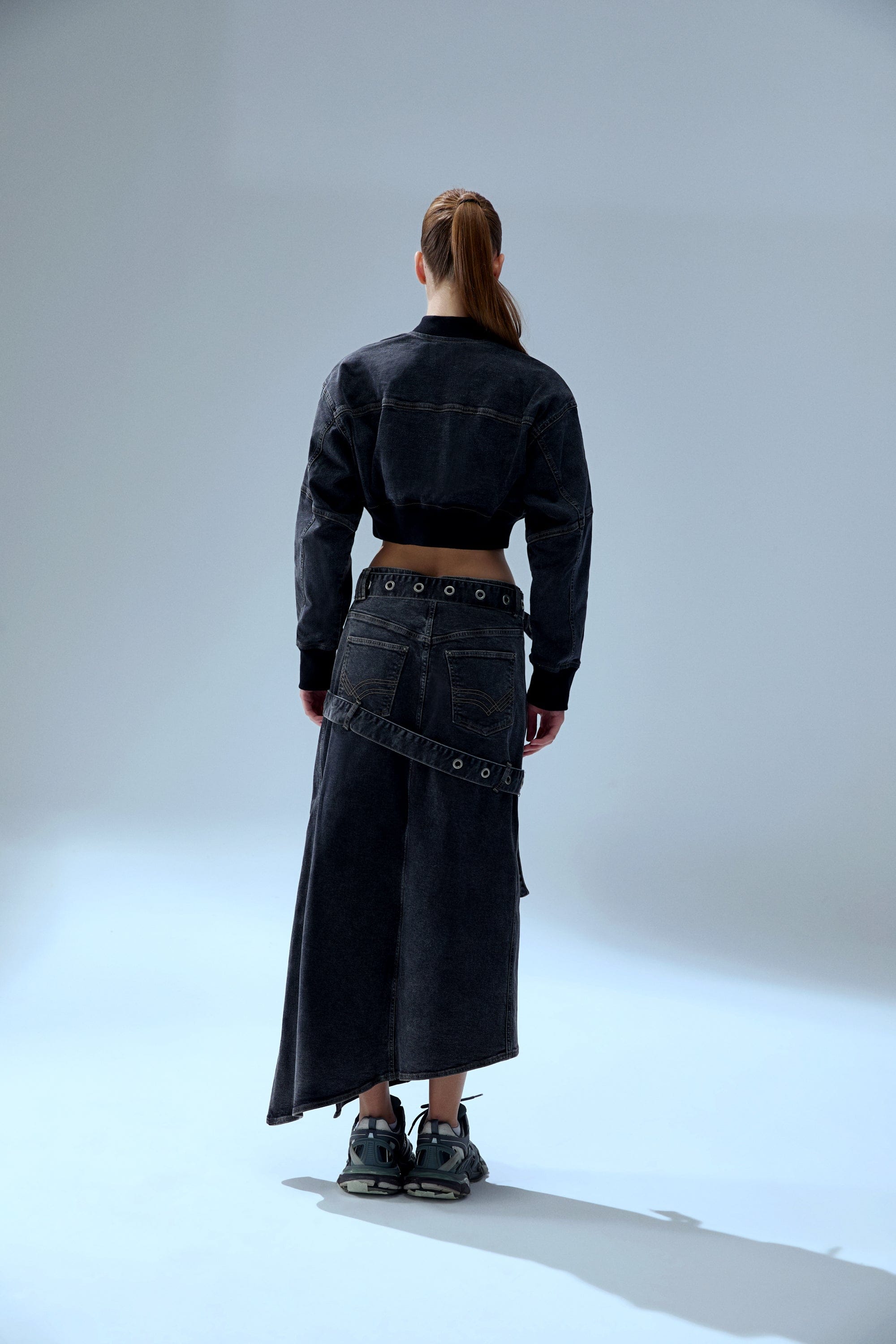 YOUR *ITCH COLORBLOCKED DENIM SKIRT made by PCFG