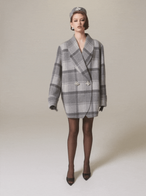 Emily Diamond Jacket in Grey made by Nana Jacqueline