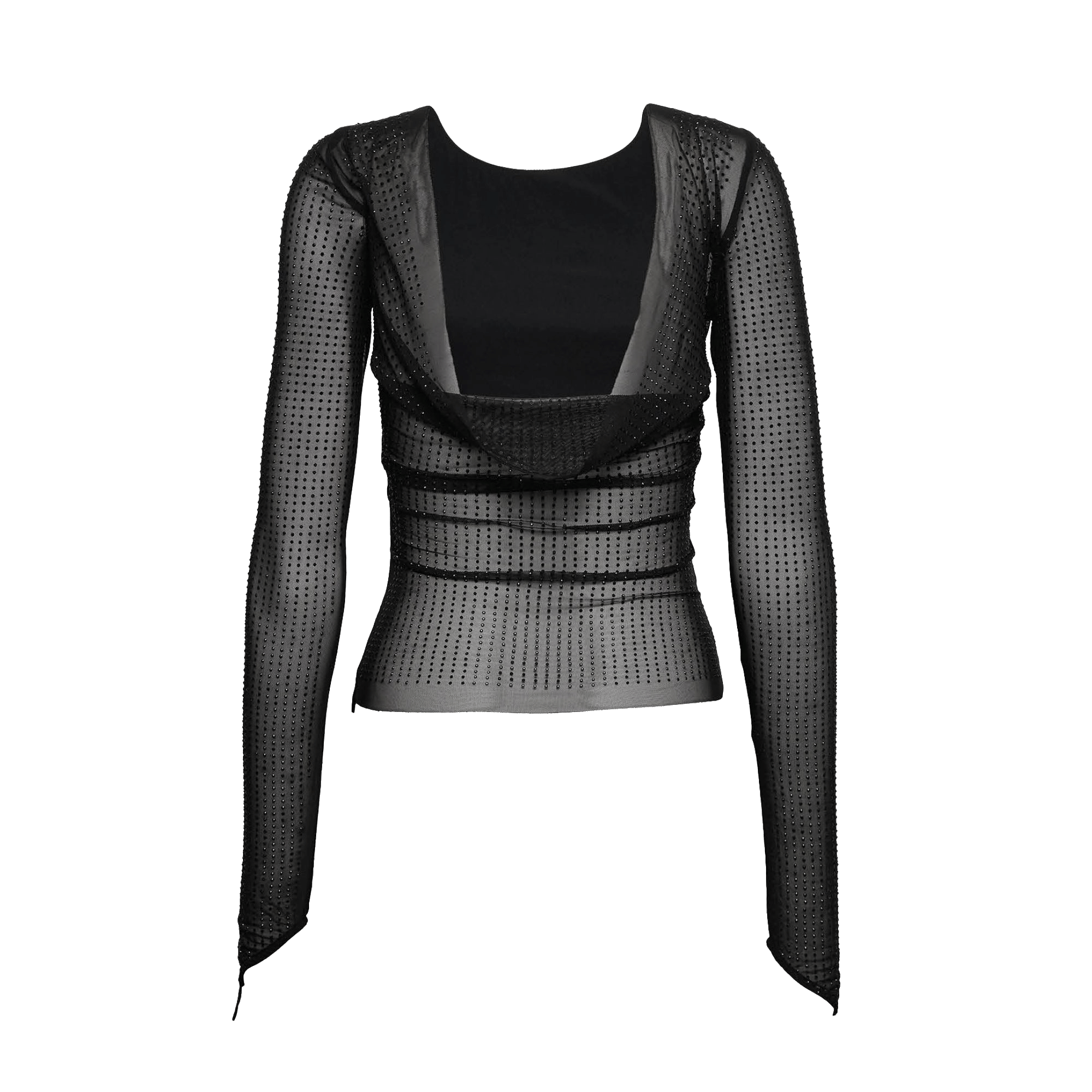 MESHA Rhinestone Blouse made by OW Collection