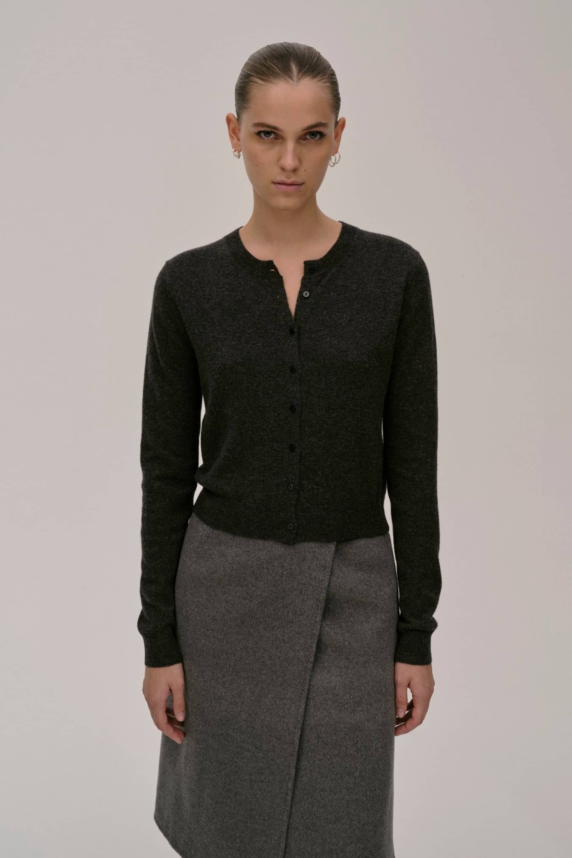 Roselle Knit Cardigan - Dark Grey made by HERSKIND