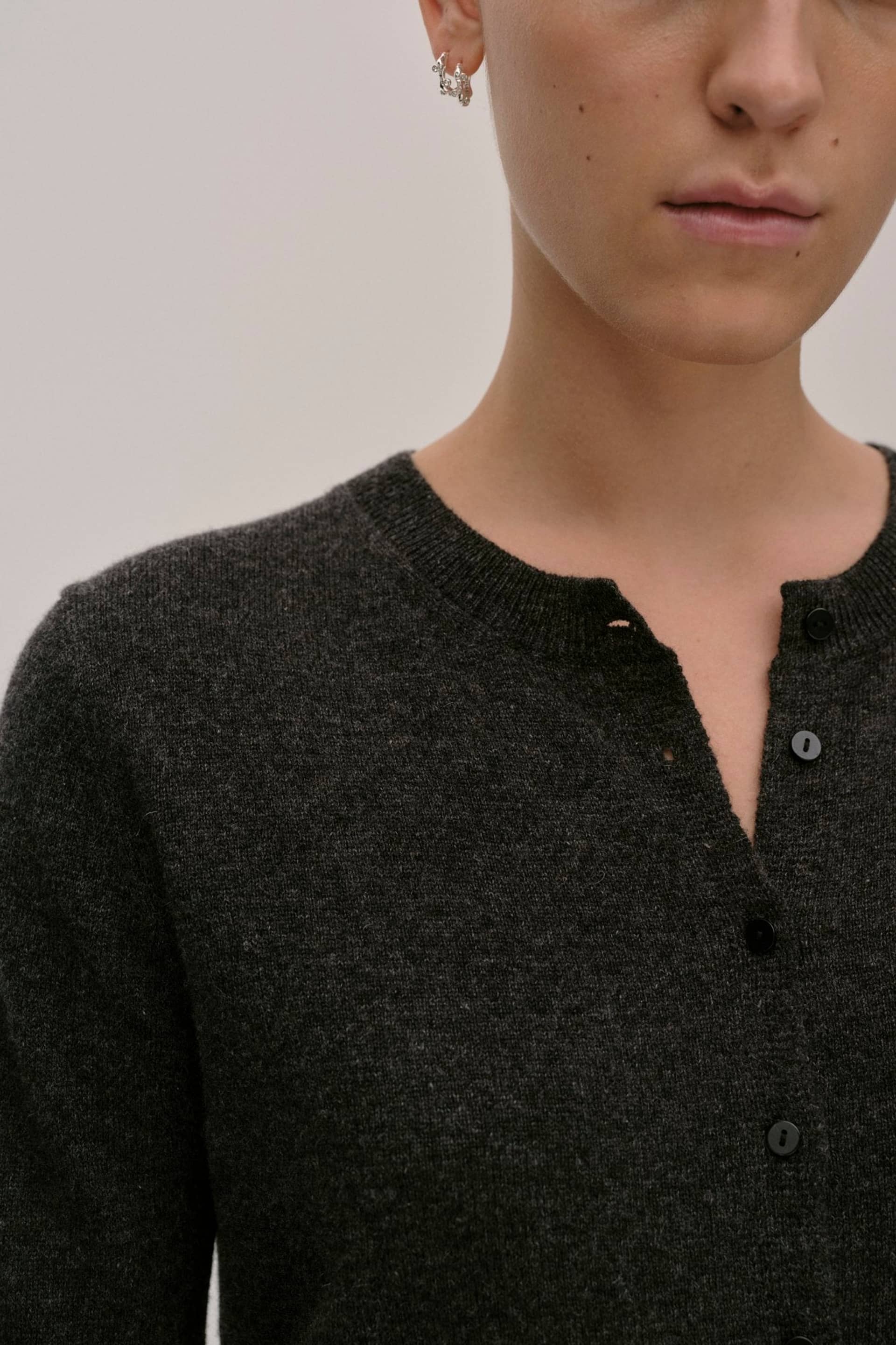 Roselle Knit Cardigan - Dark Grey made by HERSKIND