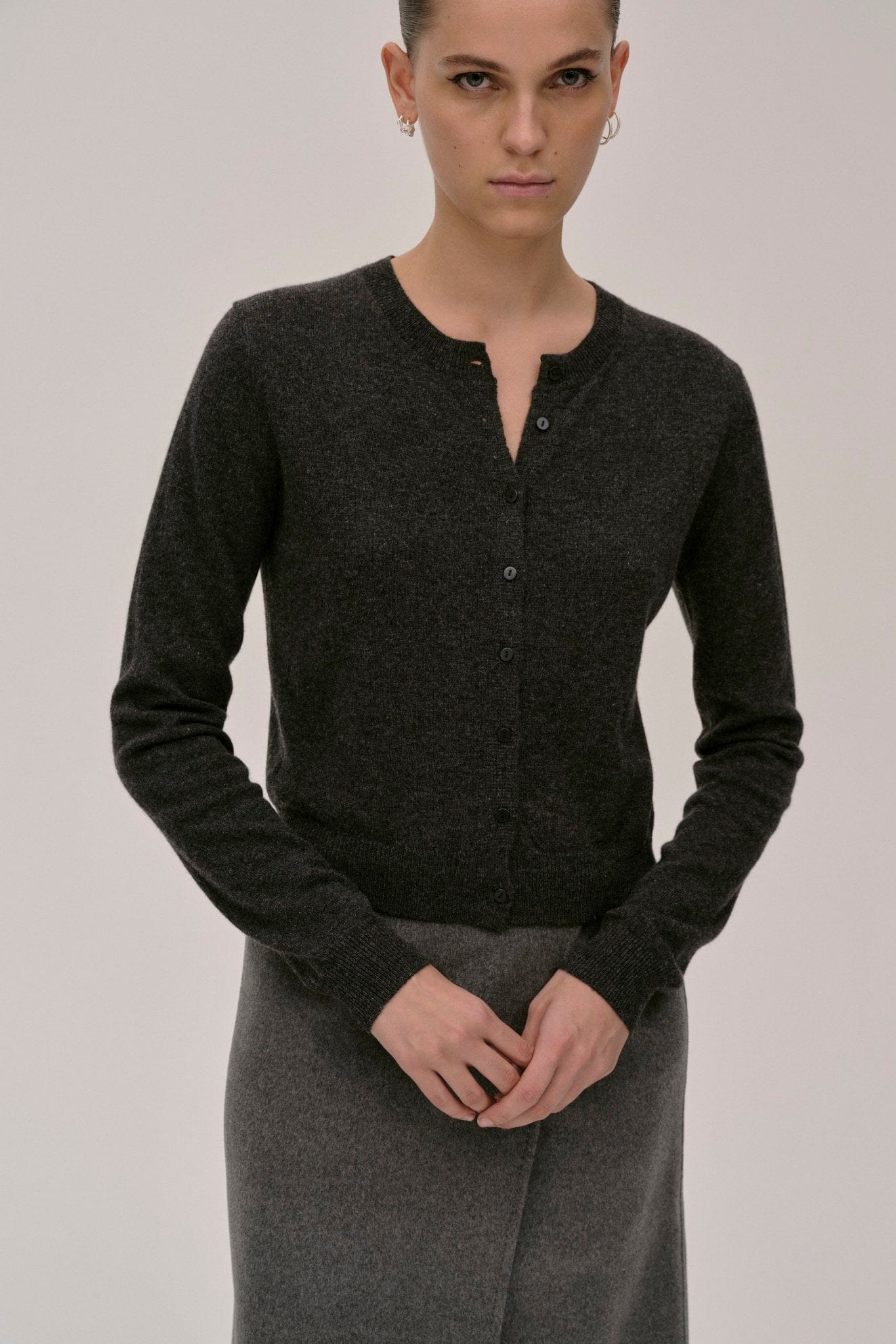 Roselle Knit Cardigan - Dark Grey made by HERSKIND