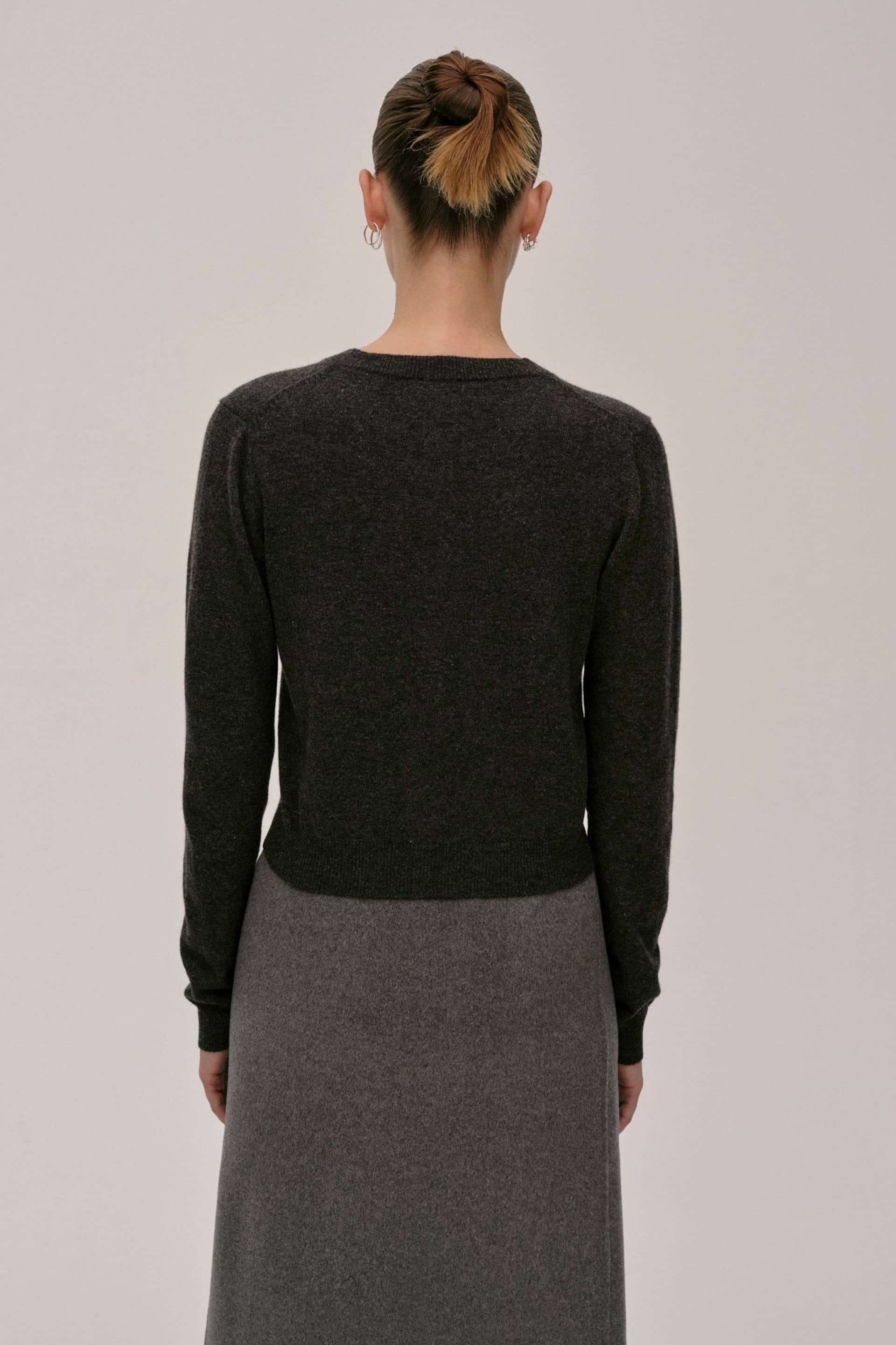 Roselle Knit Cardigan - Dark Grey made by HERSKIND