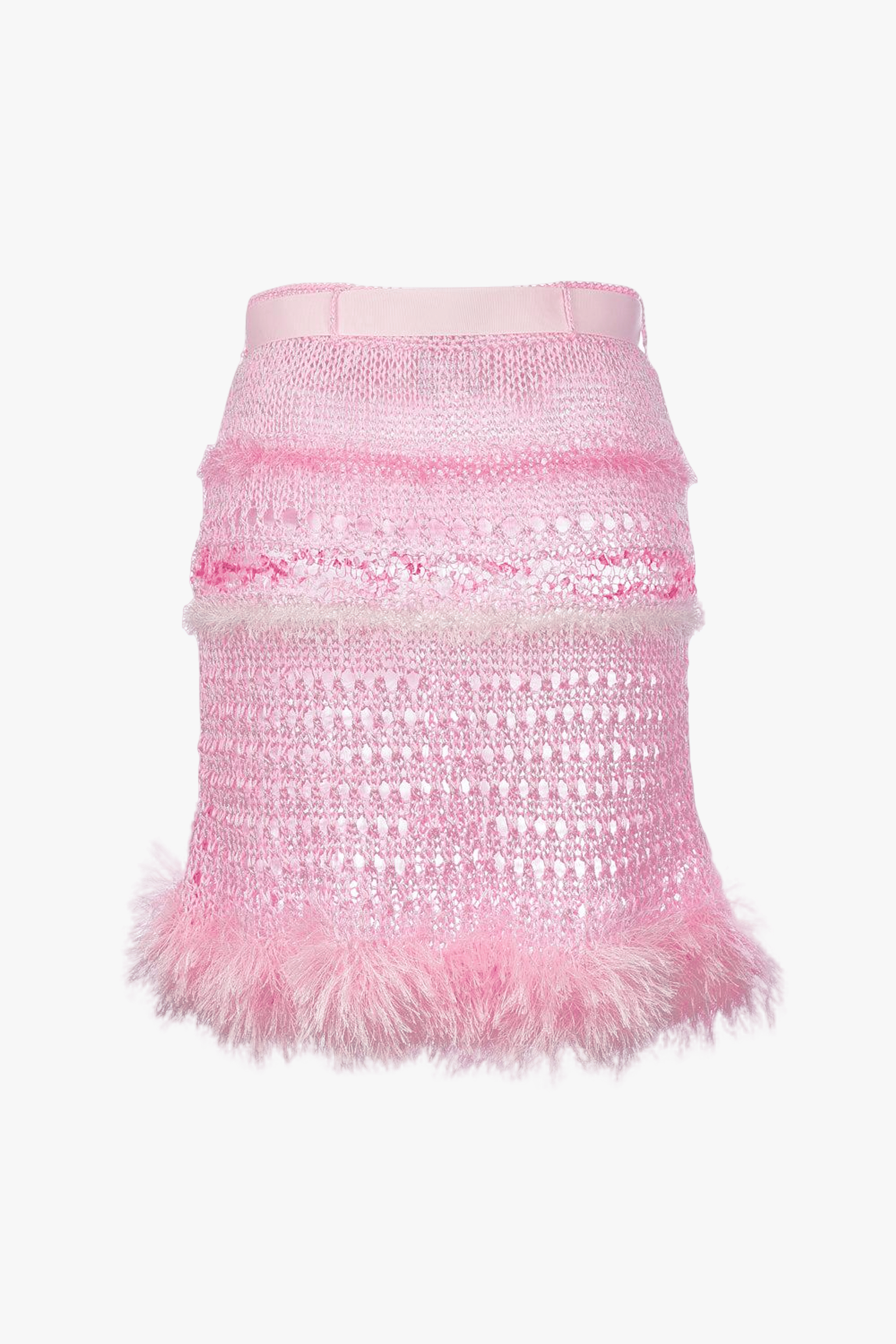 Baby Pink Handmade Knit Skirt made by ANDREEVA