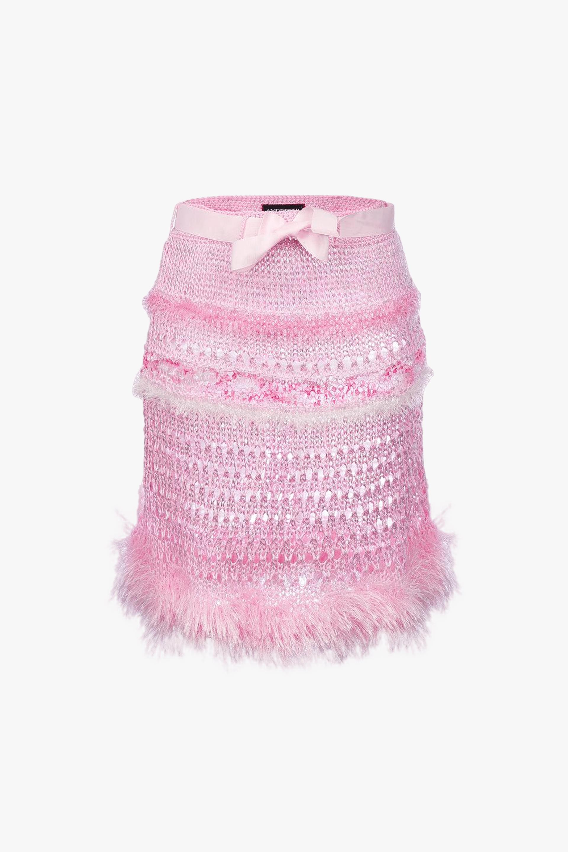 Baby Pink Handmade Knit Skirt made by ANDREEVA