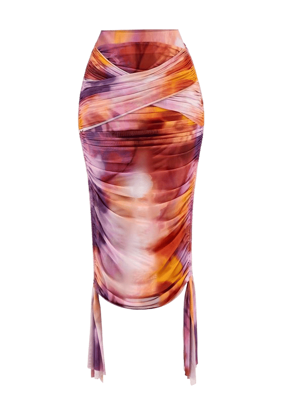 BINA MESH SKIRT - DANDI PRINT made by Andrea Iyamah