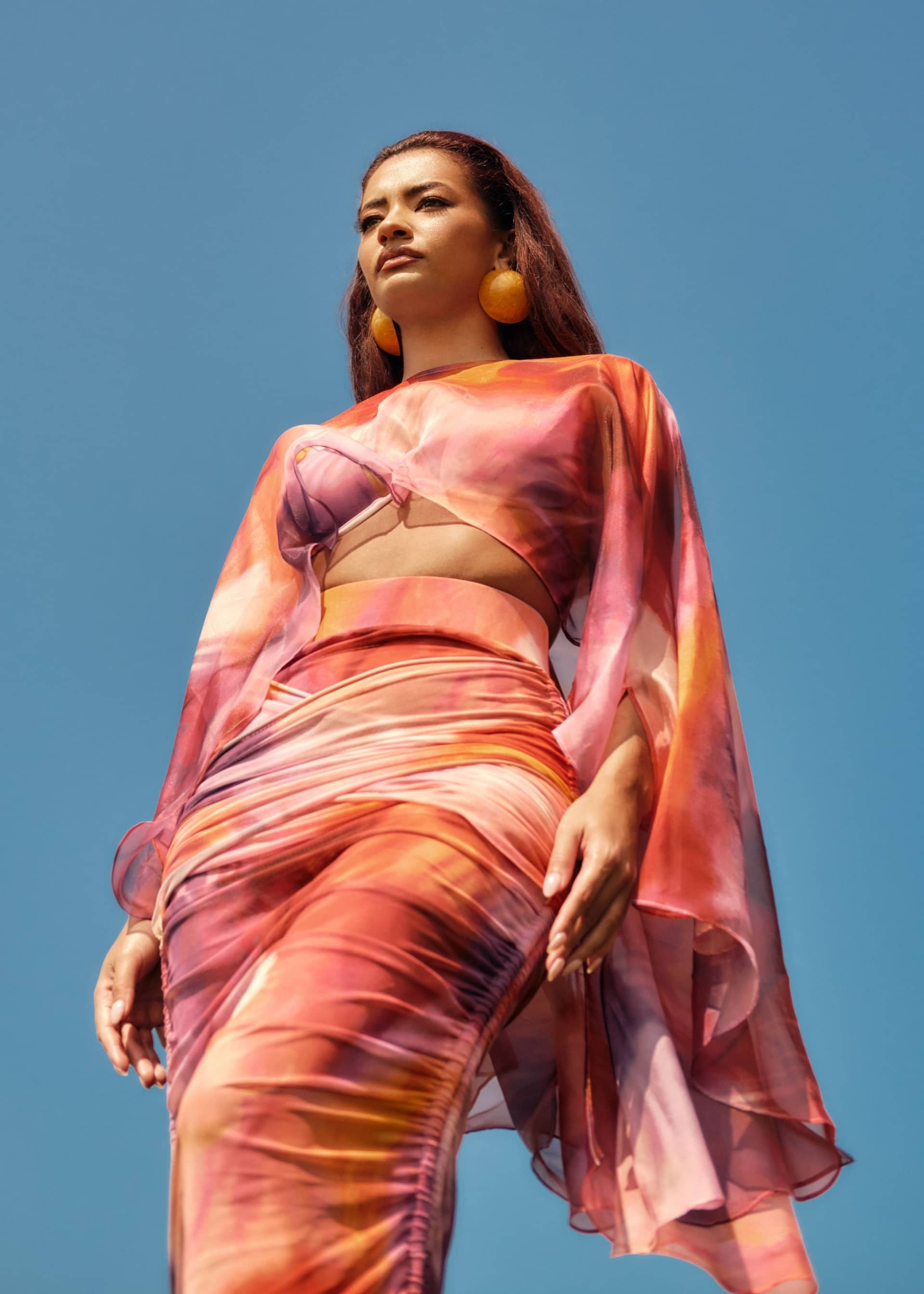 BINA MESH SKIRT - DANDI PRINT made by Andrea Iyamah