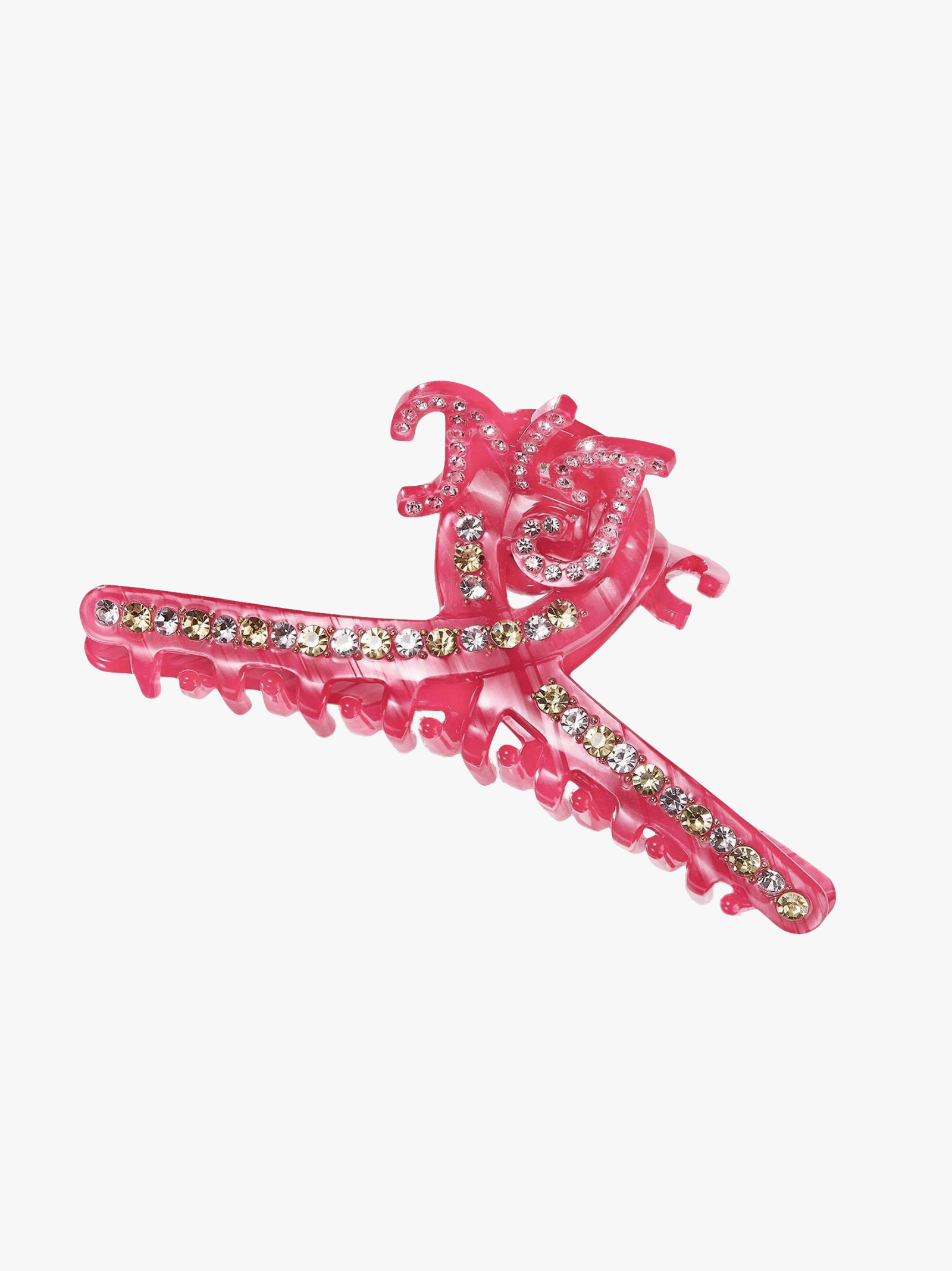 Adriana Crystal Claw Clip (Rose Pink) in Pink made by Nana Jacqueline