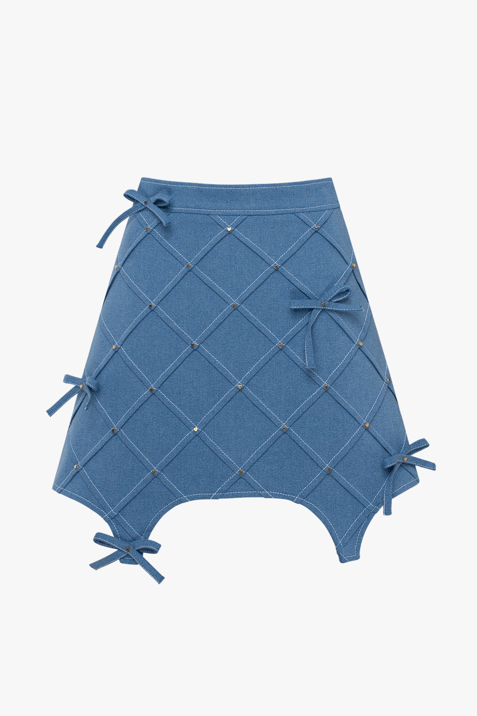 Denim Mini Skirt with Bow made by Guranda