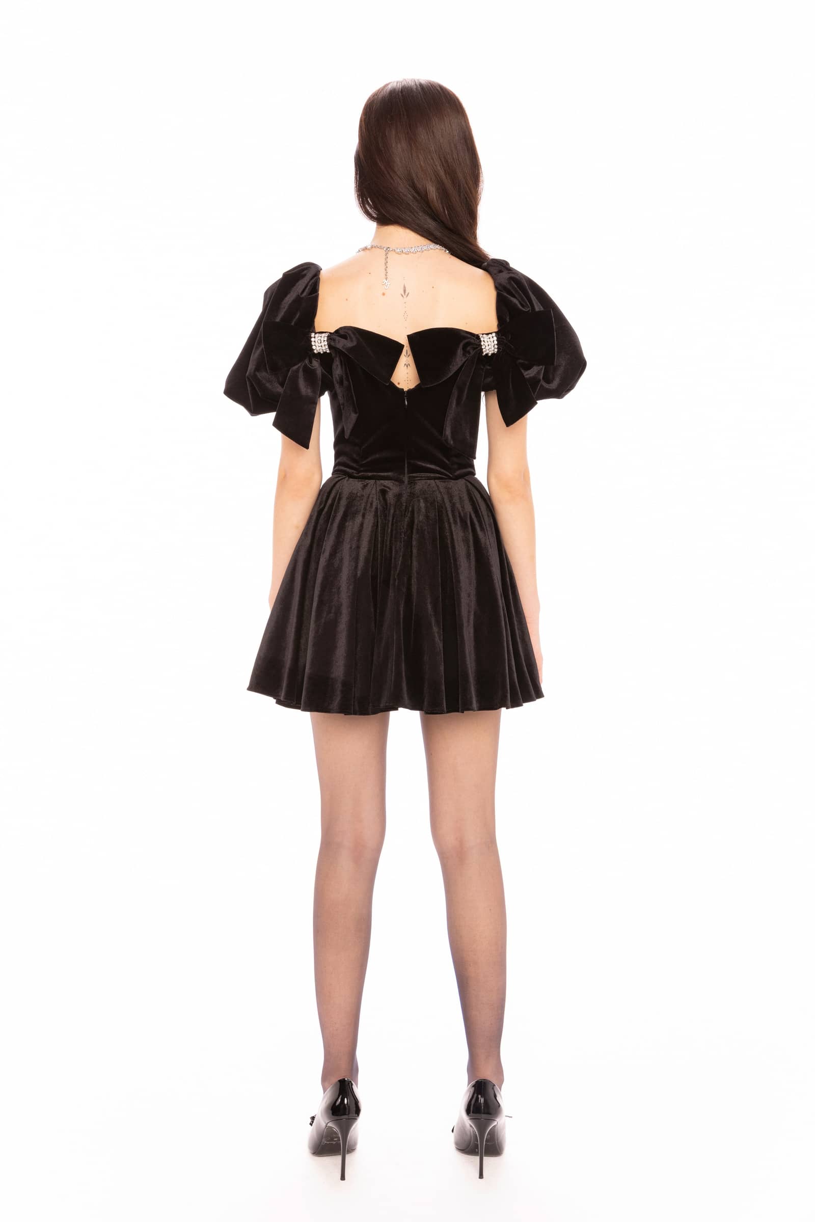 Lillian Velvet Mini Dress made by Nana Jacqueline