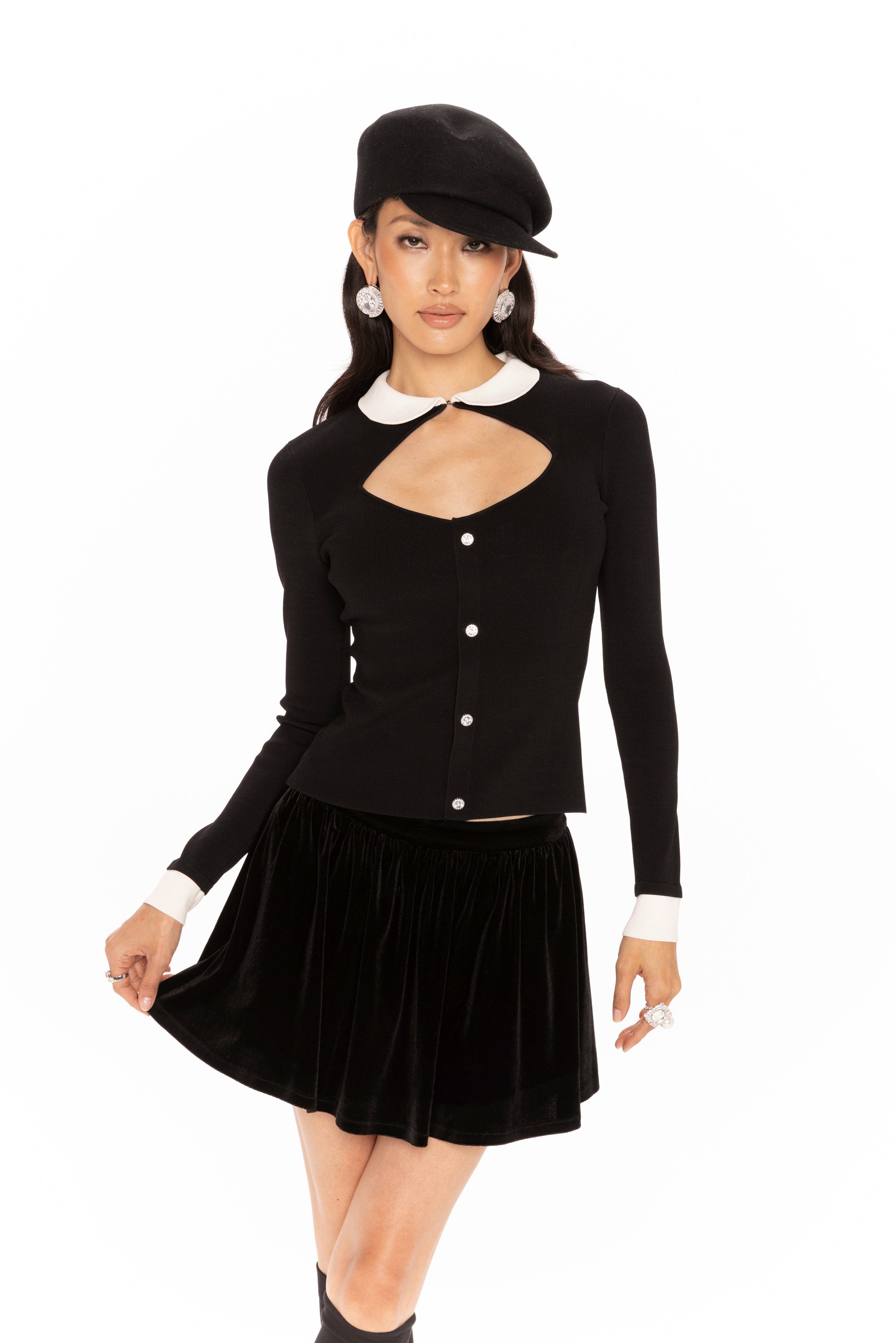 Isabellea Velvet Mini Skirt made by Nana Jacqueline