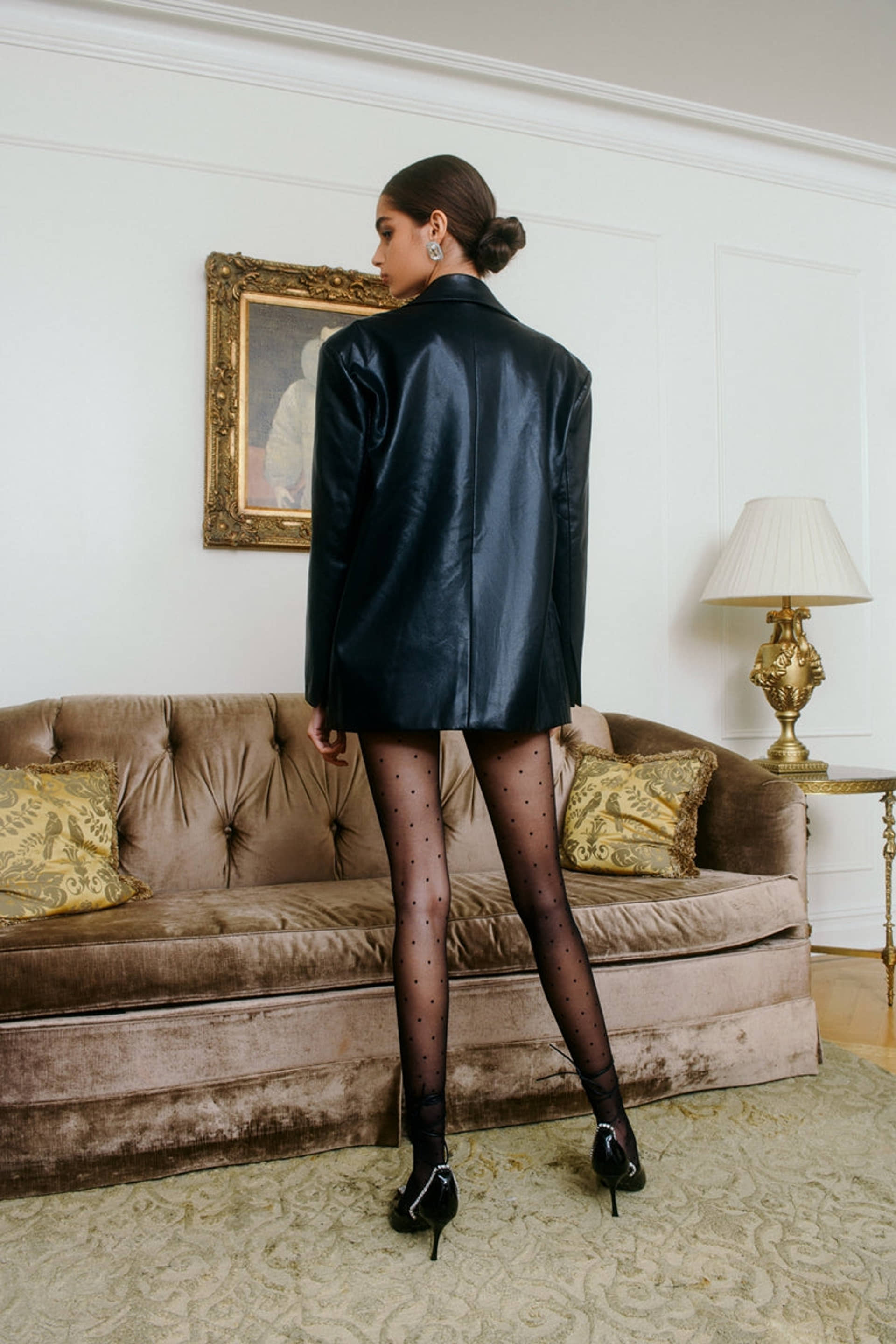 Brooklyn Leather Jacket in Black made by Nana Jacqueline