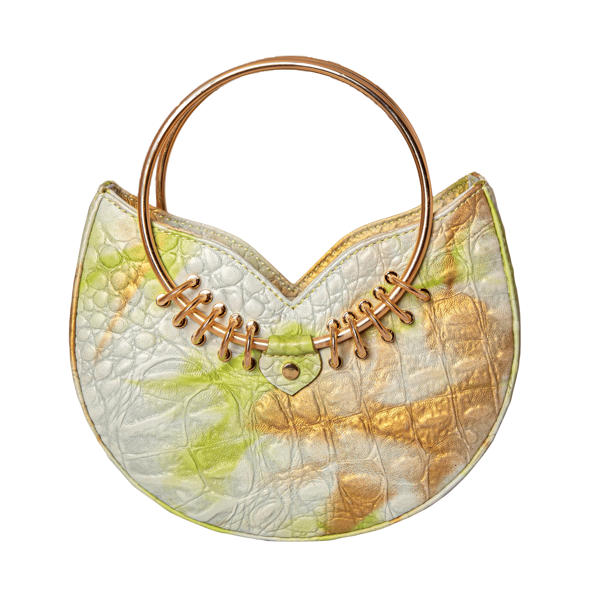 Jari'aa - Pistachio - Metal Top Handle Bag made by ALIEL