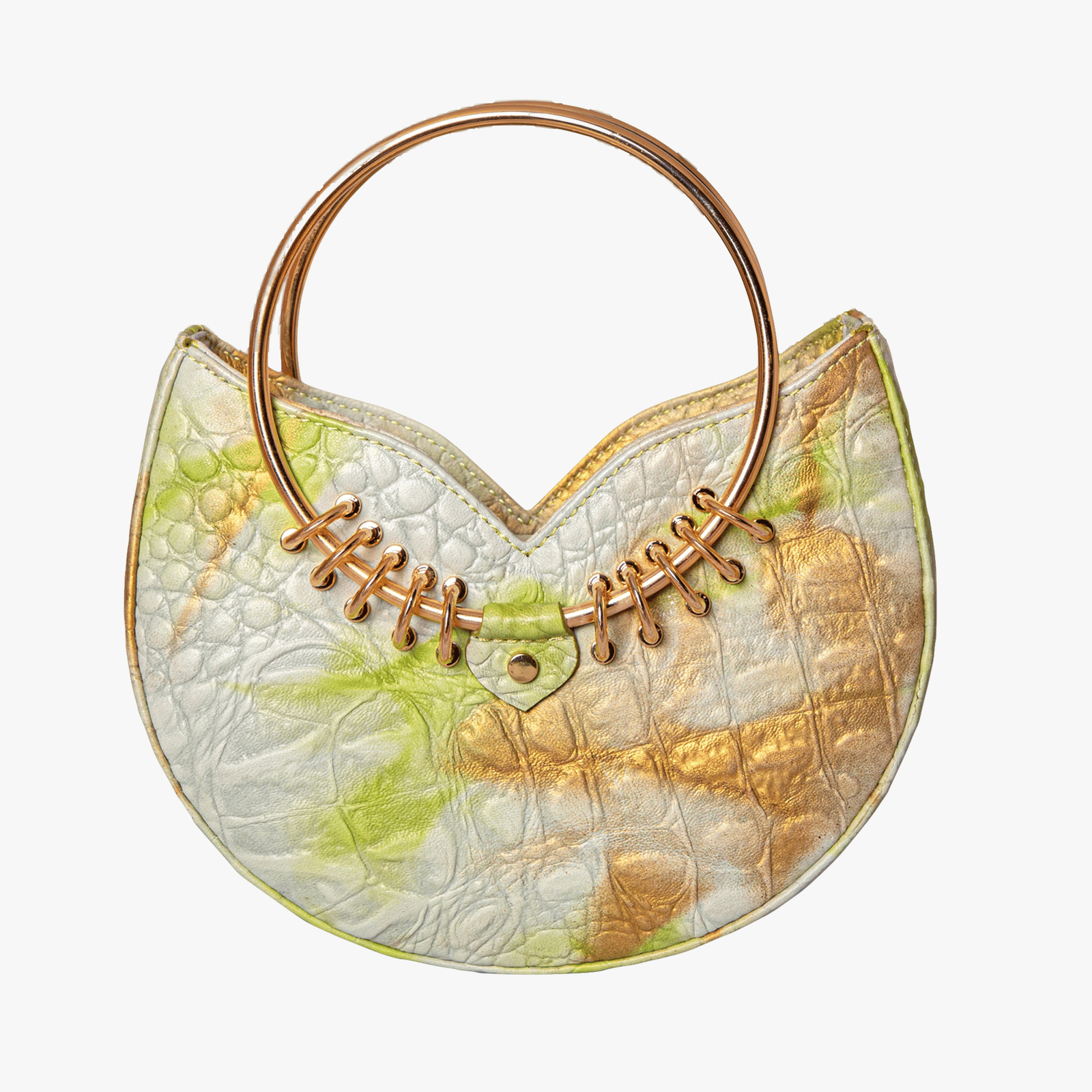 Jari'aa - Pistachio - Metal Top Handle Bag made by ALIEL