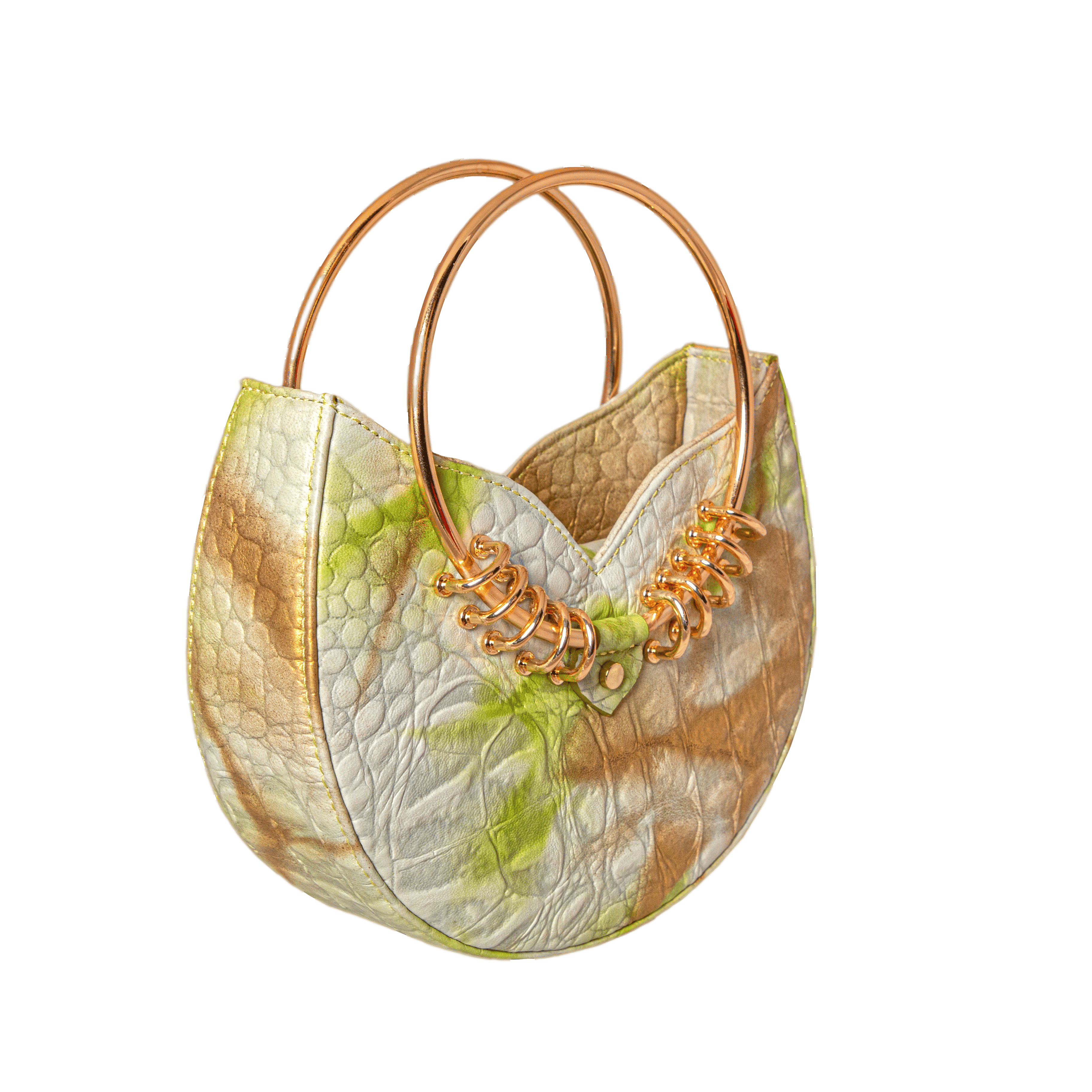 Jari'aa - Pistachio - Metal Top Handle Bag made by ALIEL