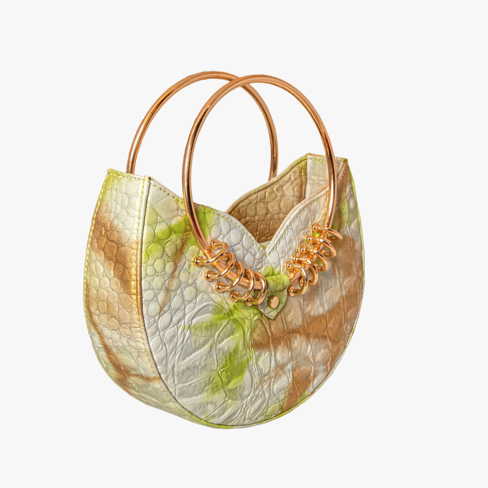 Jari'aa - Pistachio - Metal Top Handle Bag made by ALIEL