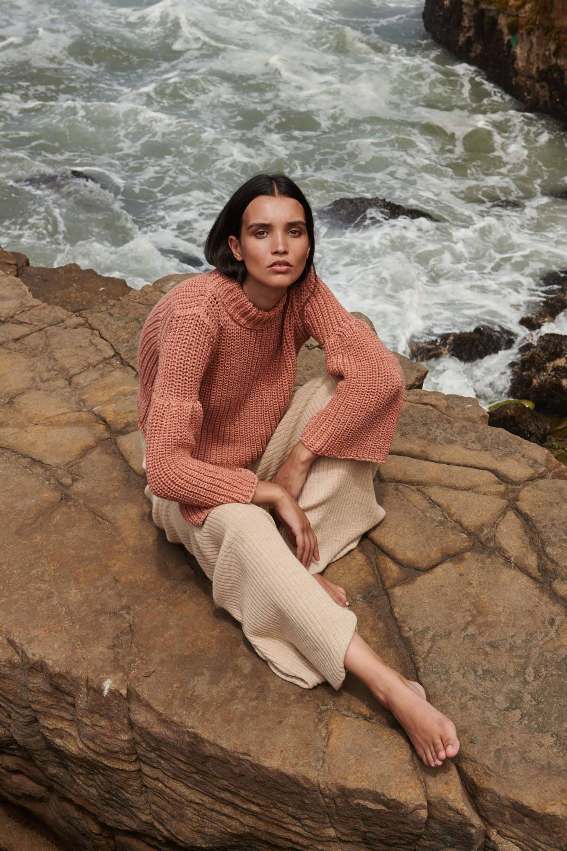 SUNY Sweater in Pink made by AYNI