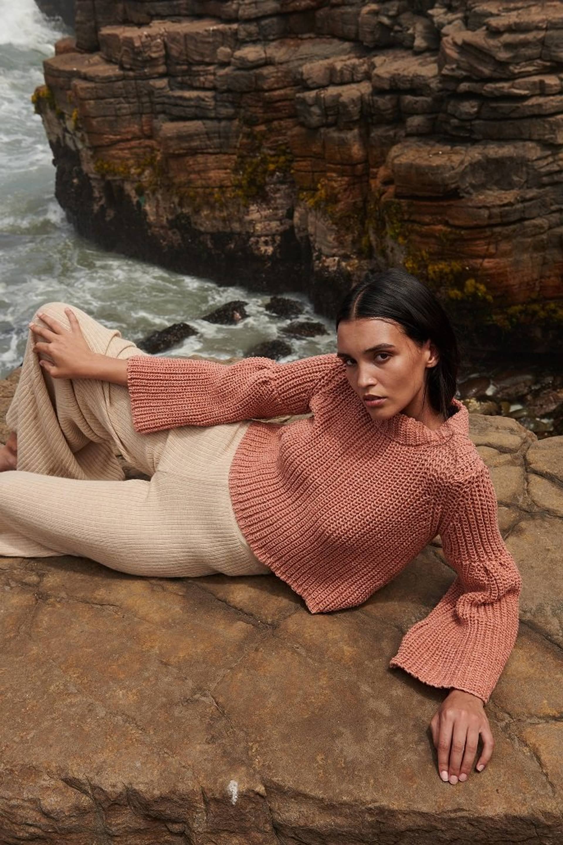 SUNY Sweater in Pink made by AYNI