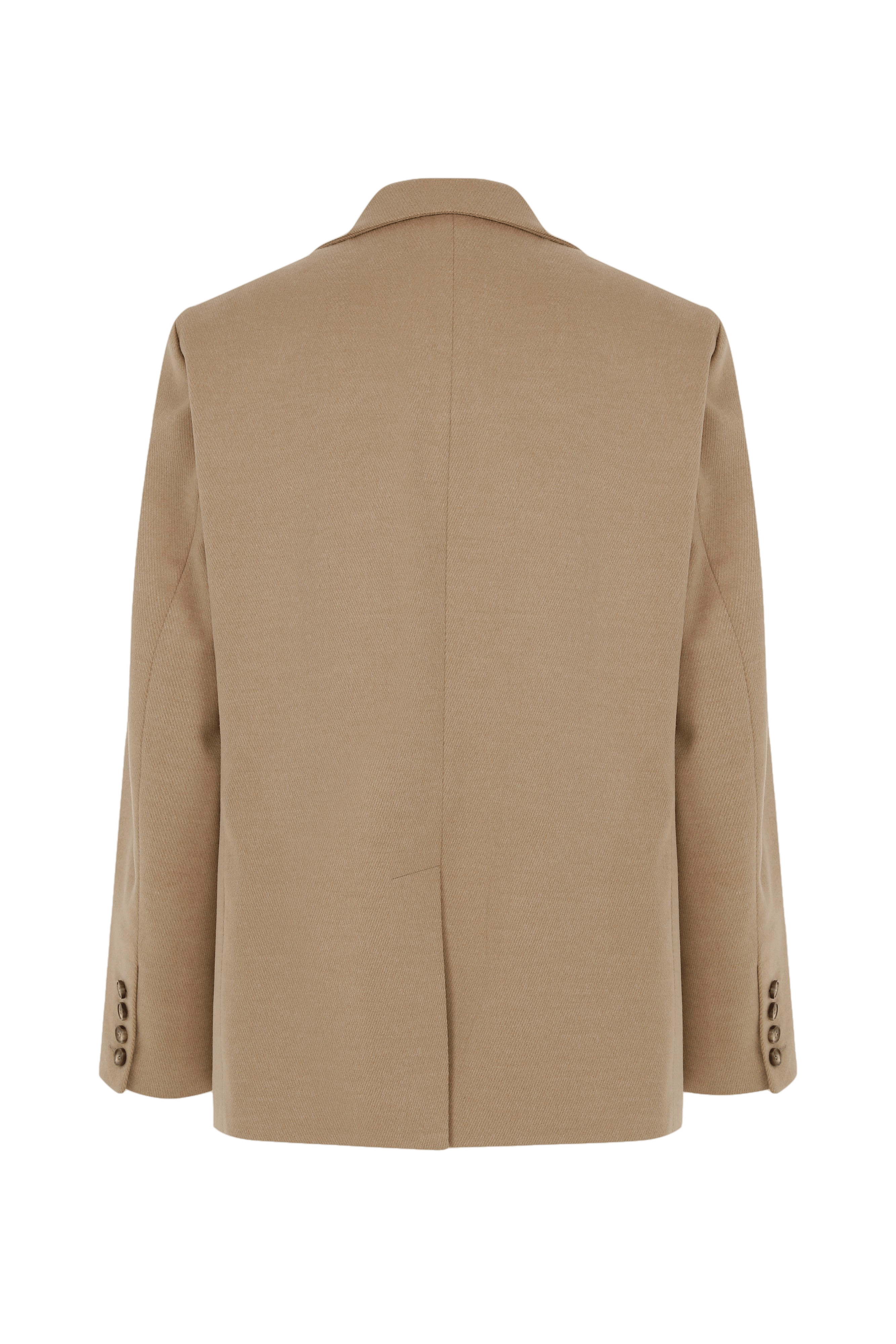 Boxy Wool Oversize Blazer in Camel in Beige made by Nazli Ceren