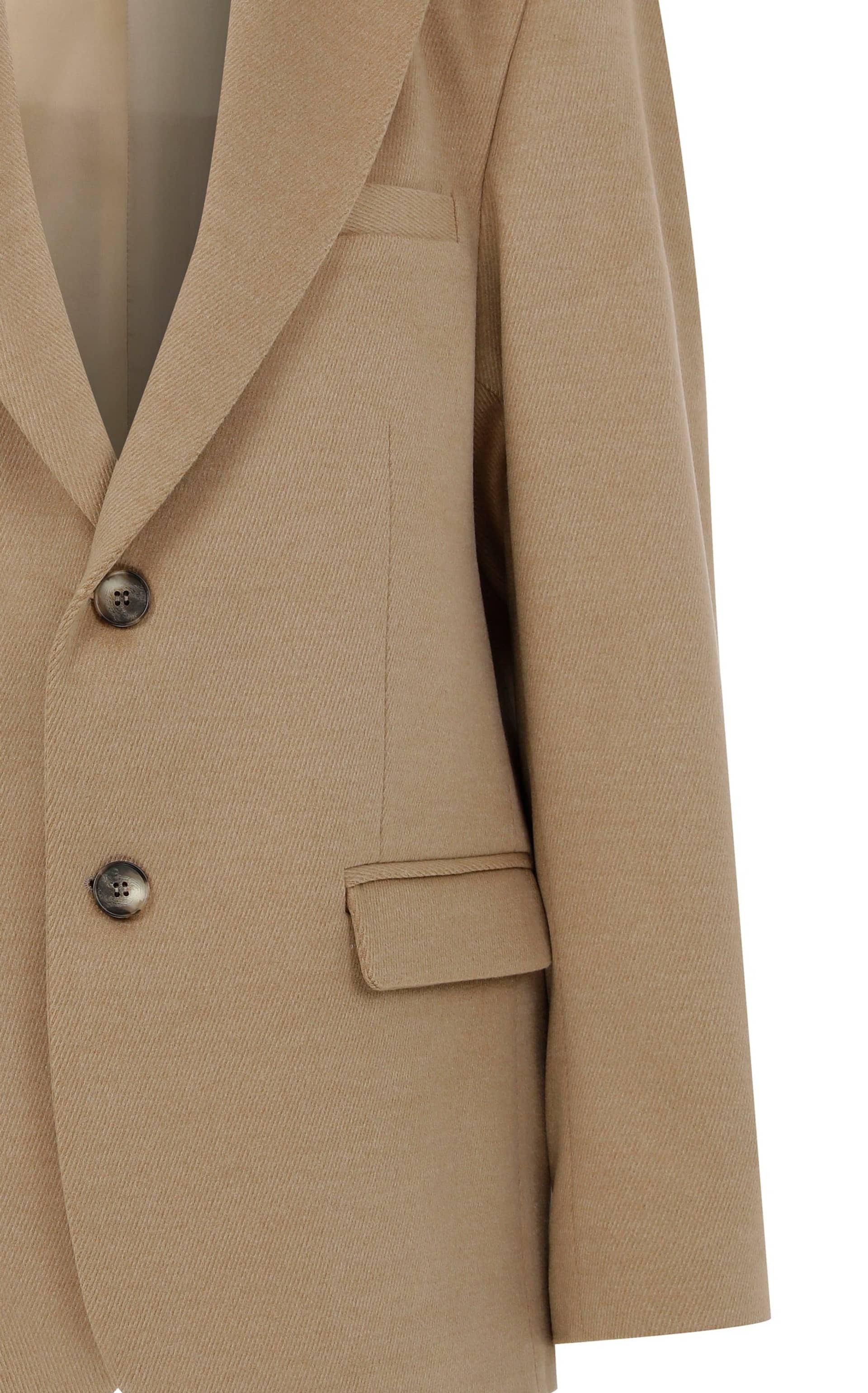 Boxy Wool Oversize Blazer in Camel in Beige made by Nazli Ceren